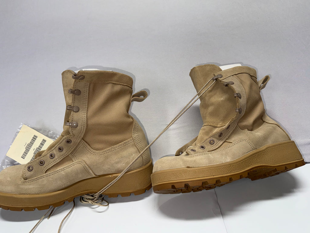 Wellco US Army Combat Boots Tan Military Tactical Size 9W Desert Boots