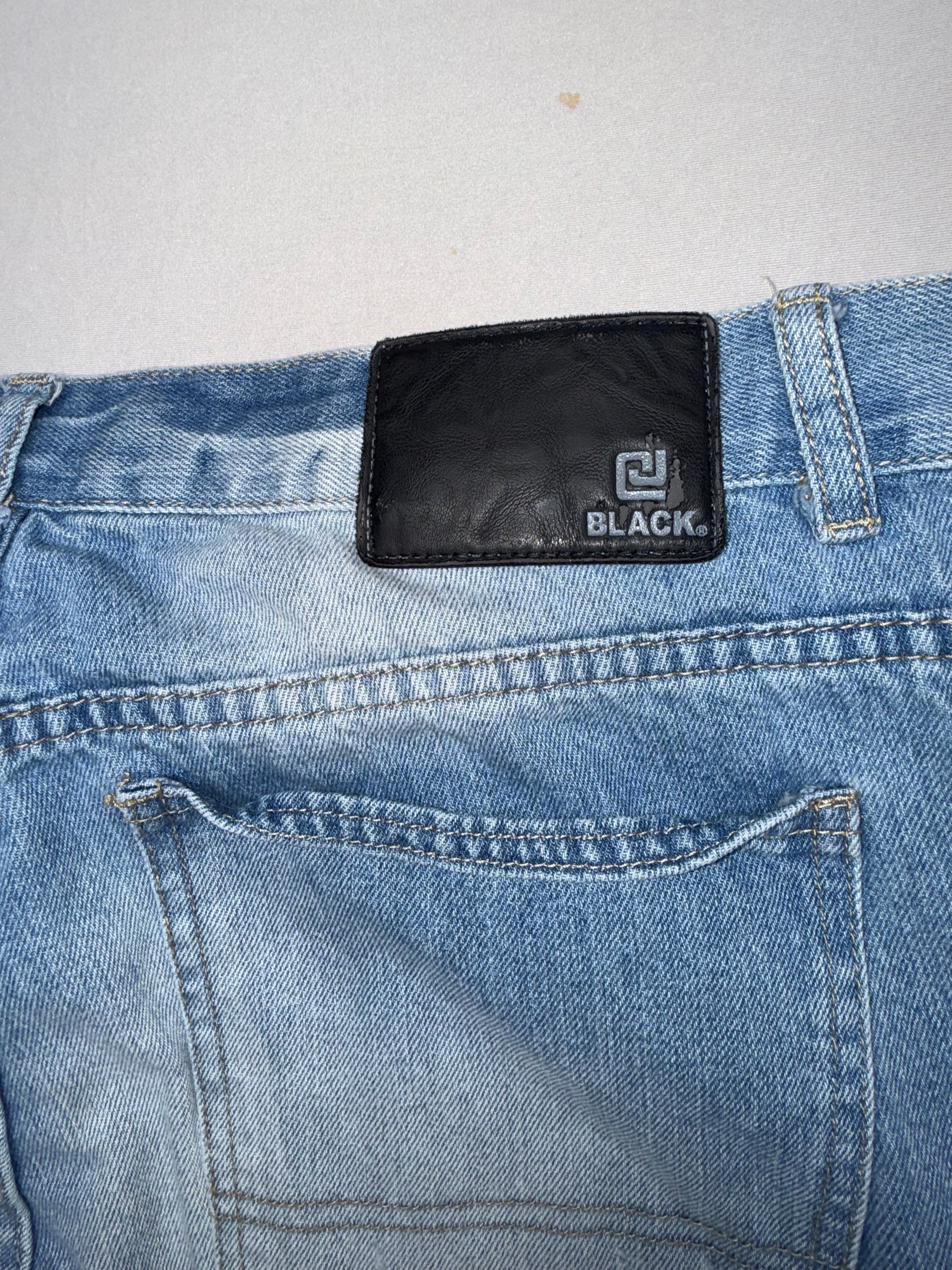 BLACK Men's Distressed Denim Jeans 34x30 Light Wash Ripped Fashion Pants