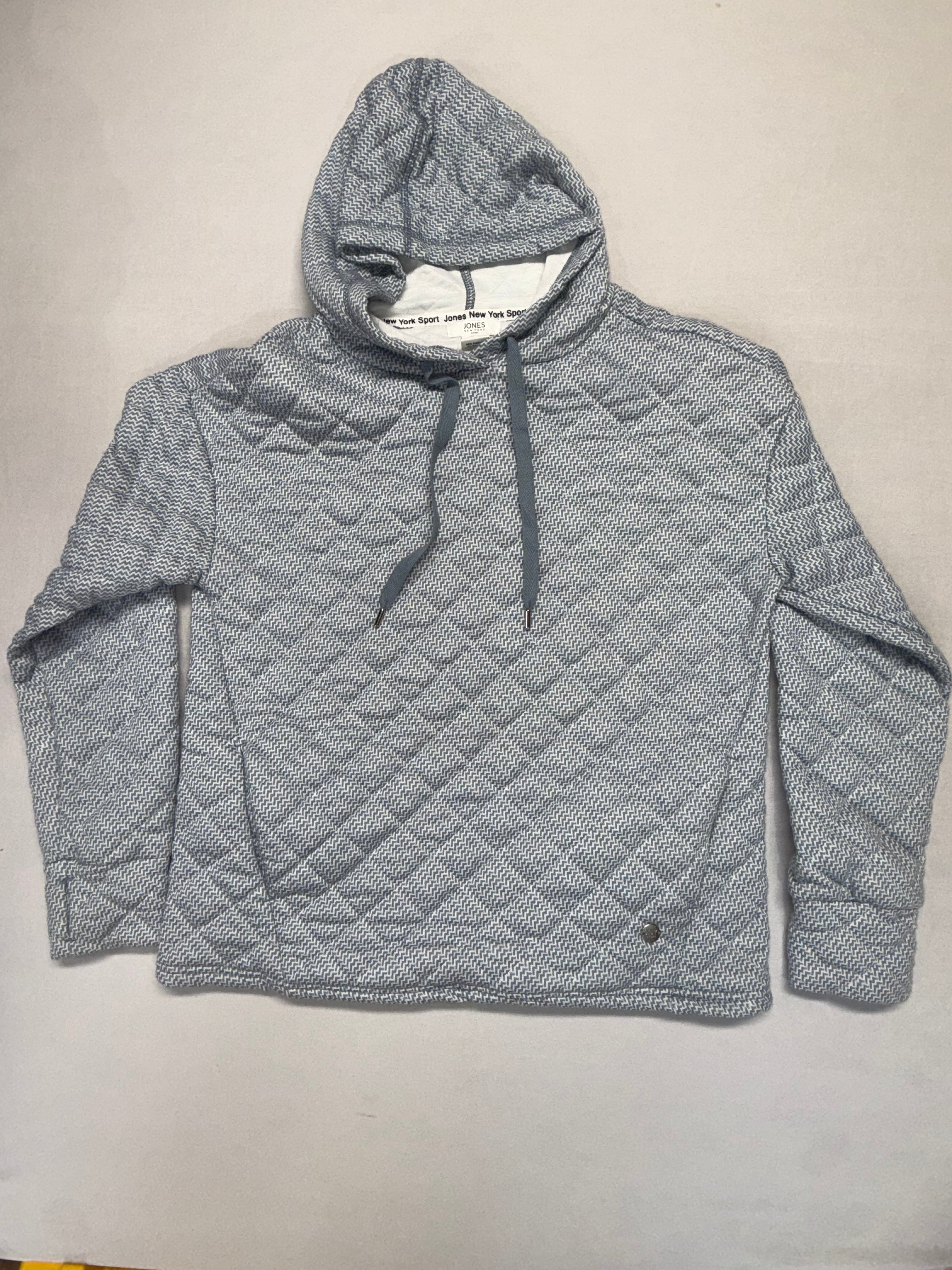 Jones New York Sport Women's Gray Hoodie Size M Pullover Sweatshirt