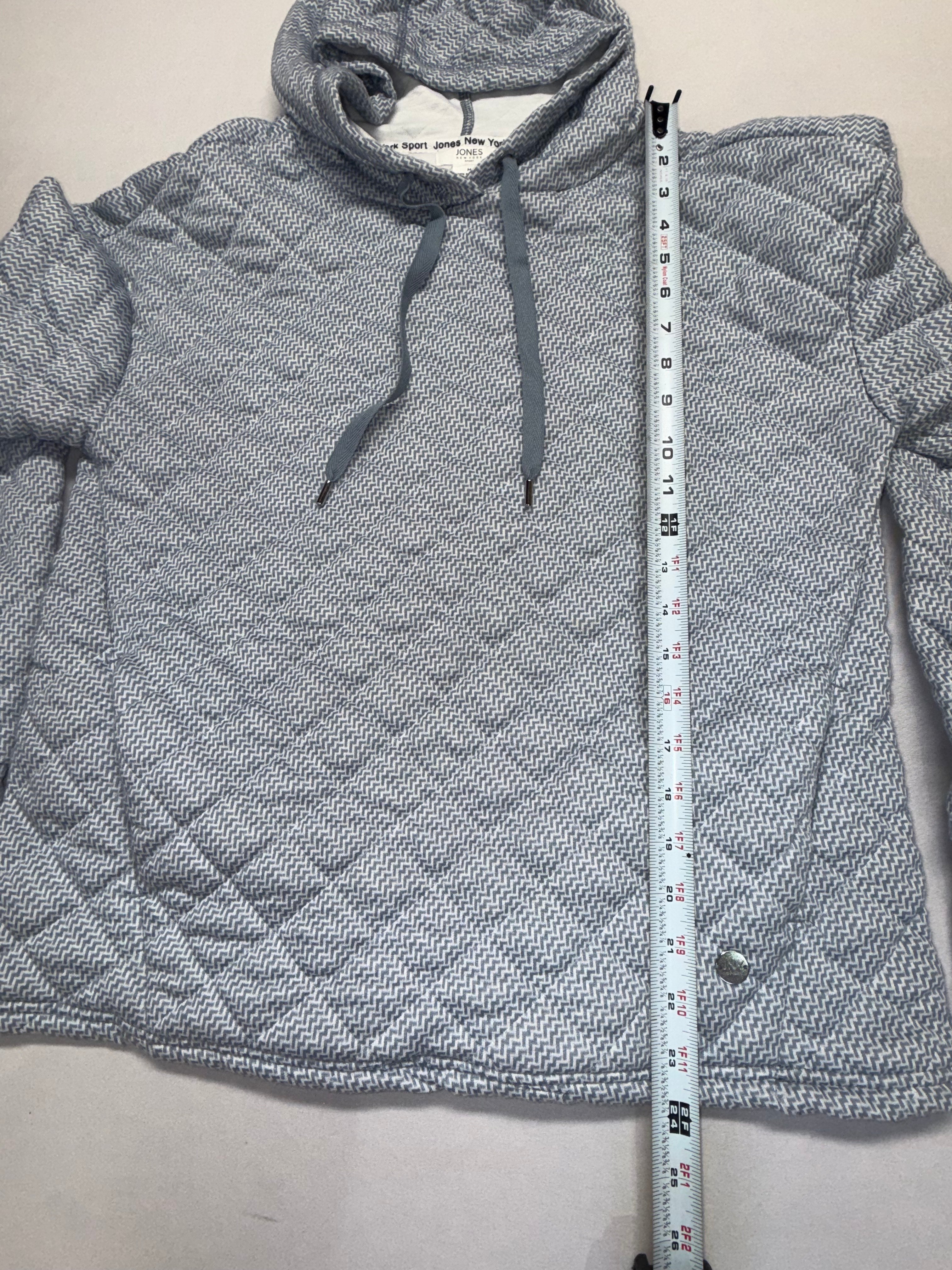 Jones New York Sport Women's Gray Hoodie Size M Pullover Sweatshirt