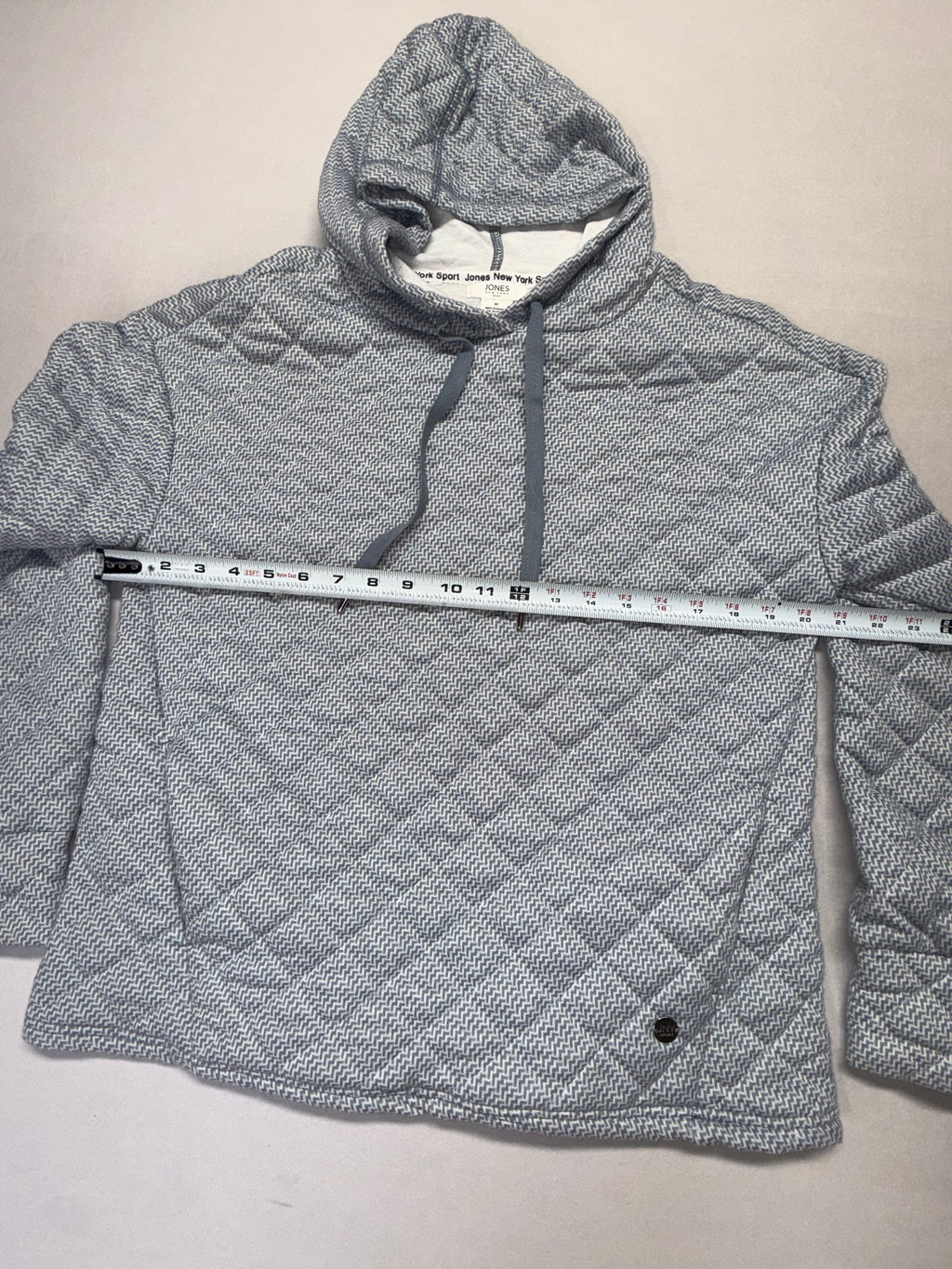 Jones New York Sport Women's Gray Hoodie Size M Pullover Sweatshirt