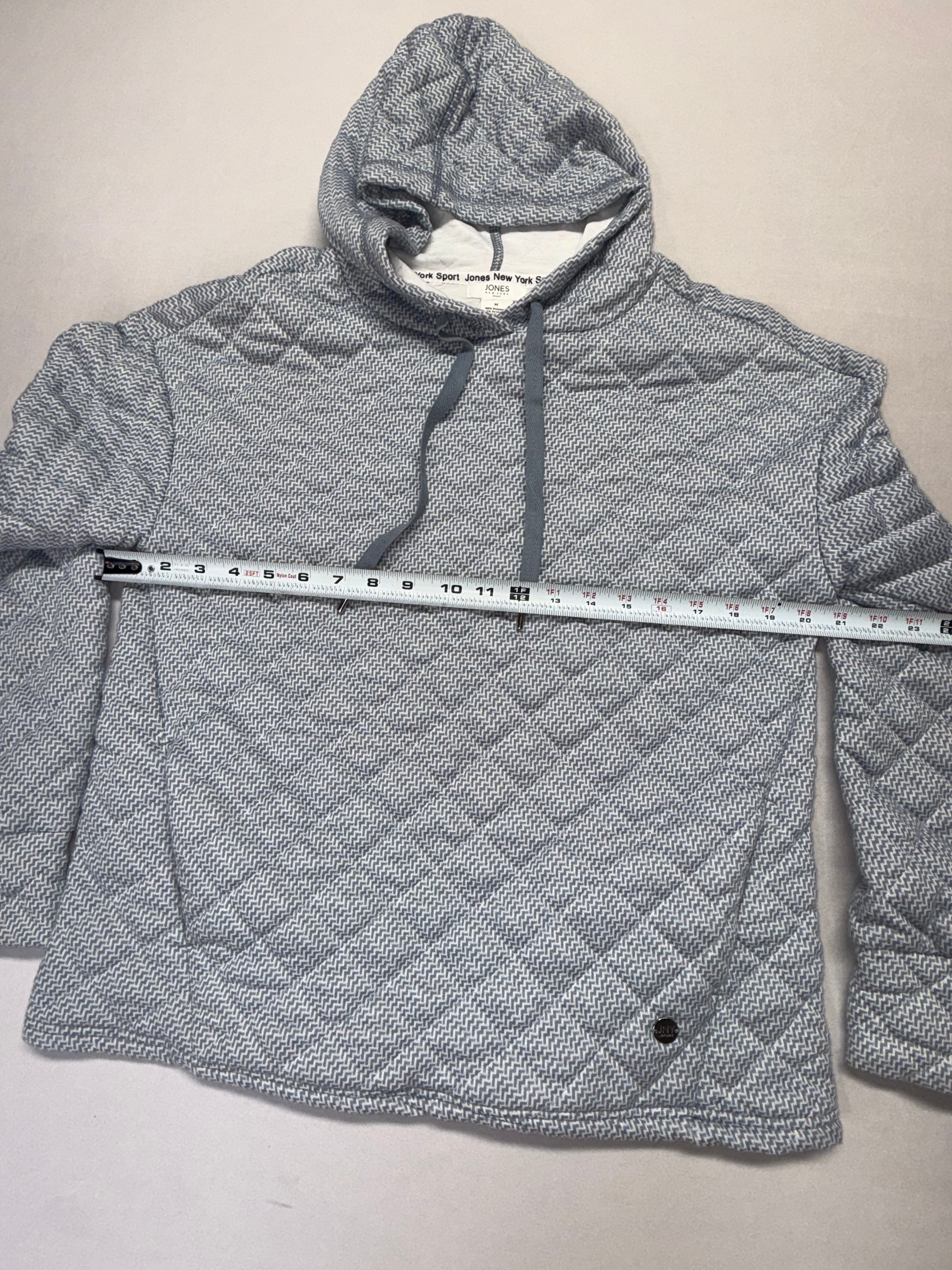 Jones New York Sport Women's Gray Hoodie Size M Pullover Sweatshirt