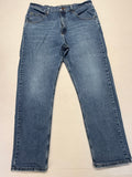 Wrangler Men's Jeans 34x30 Blue Denim Classic Fit Straight Leg