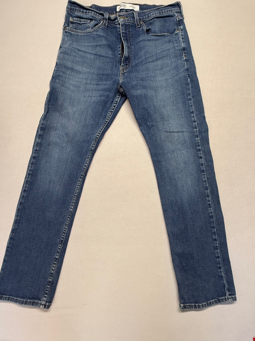 Levi Strauss Signature S51 Straight Jeans Men's 34x30 Blue Denim