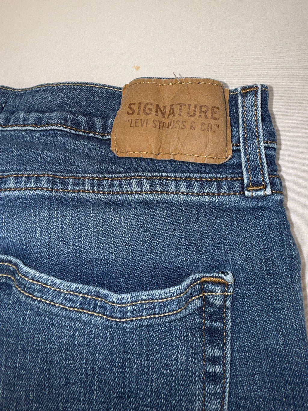 Levi Strauss Signature S51 Straight Jeans Men's 34x30 Blue Denim