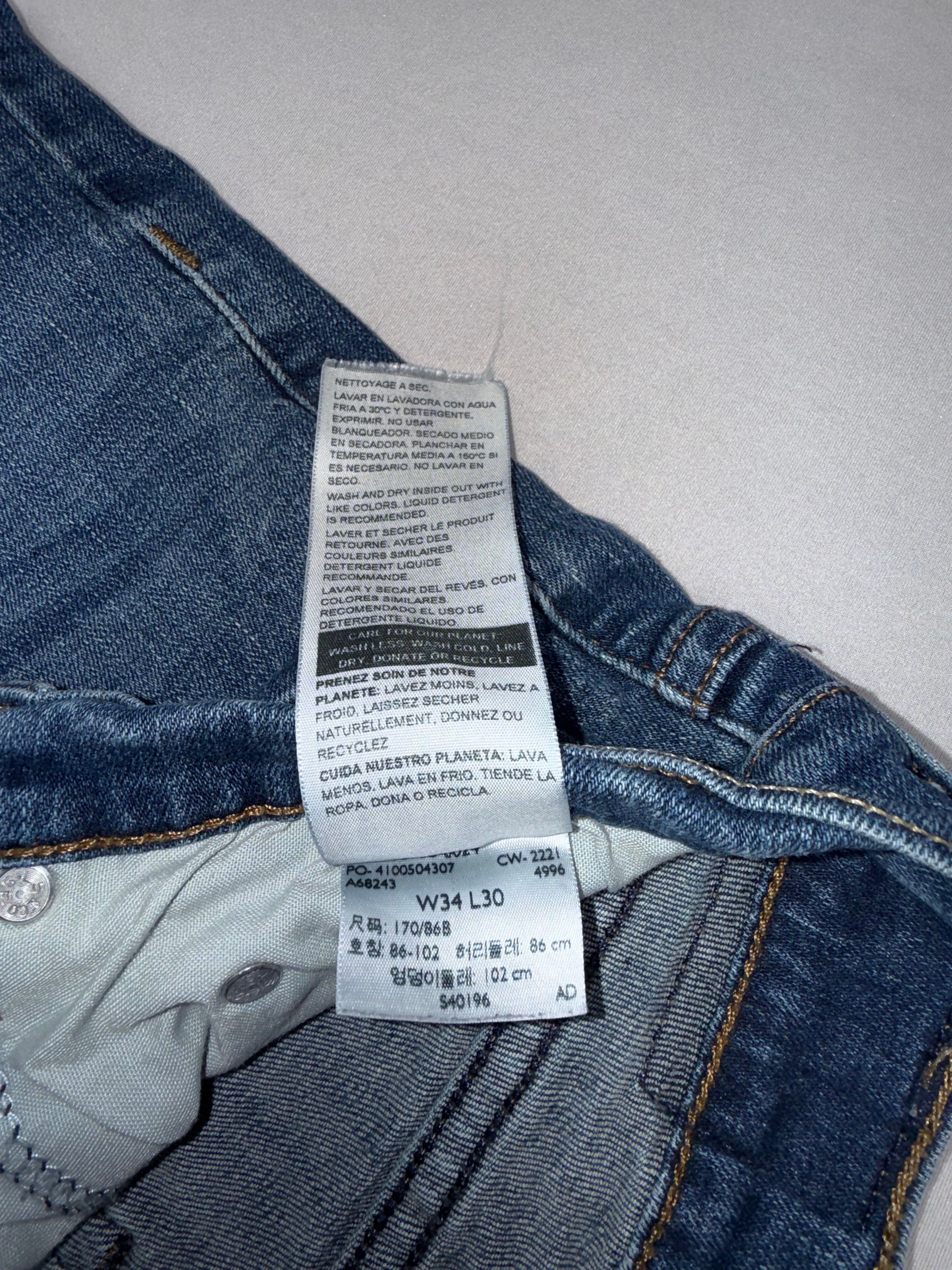 Levi Strauss Signature S51 Straight Jeans Men's 34x30 Blue Denim