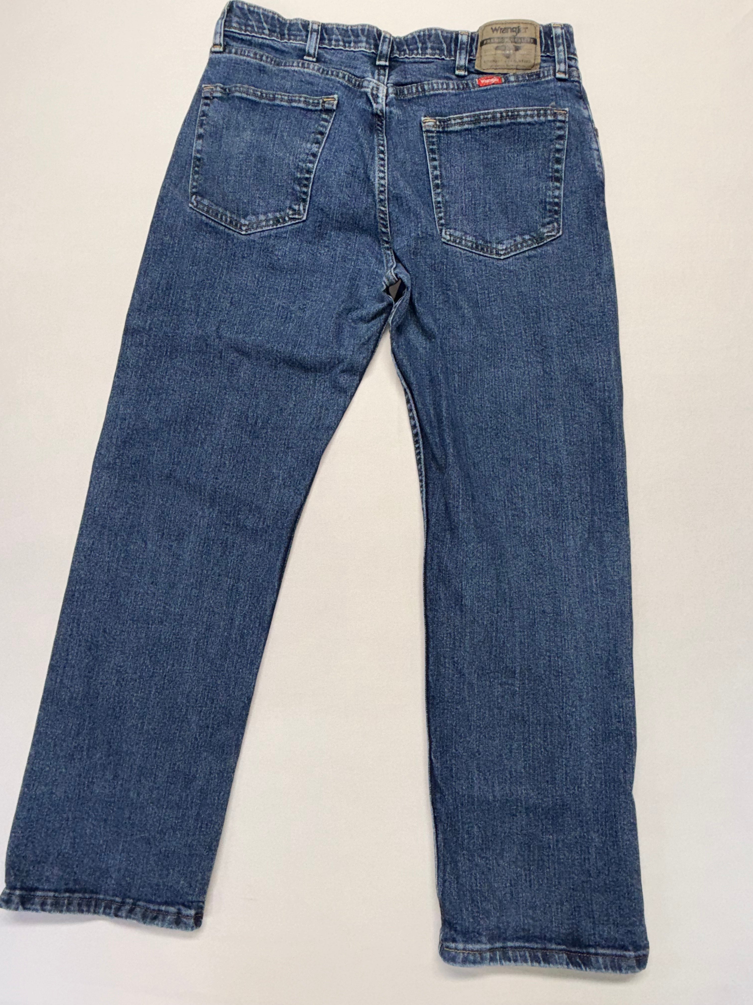 Wrangler Premium Quality Men's Blue Jeans 34x29 Relaxed Fit Denim Pants - EUC
