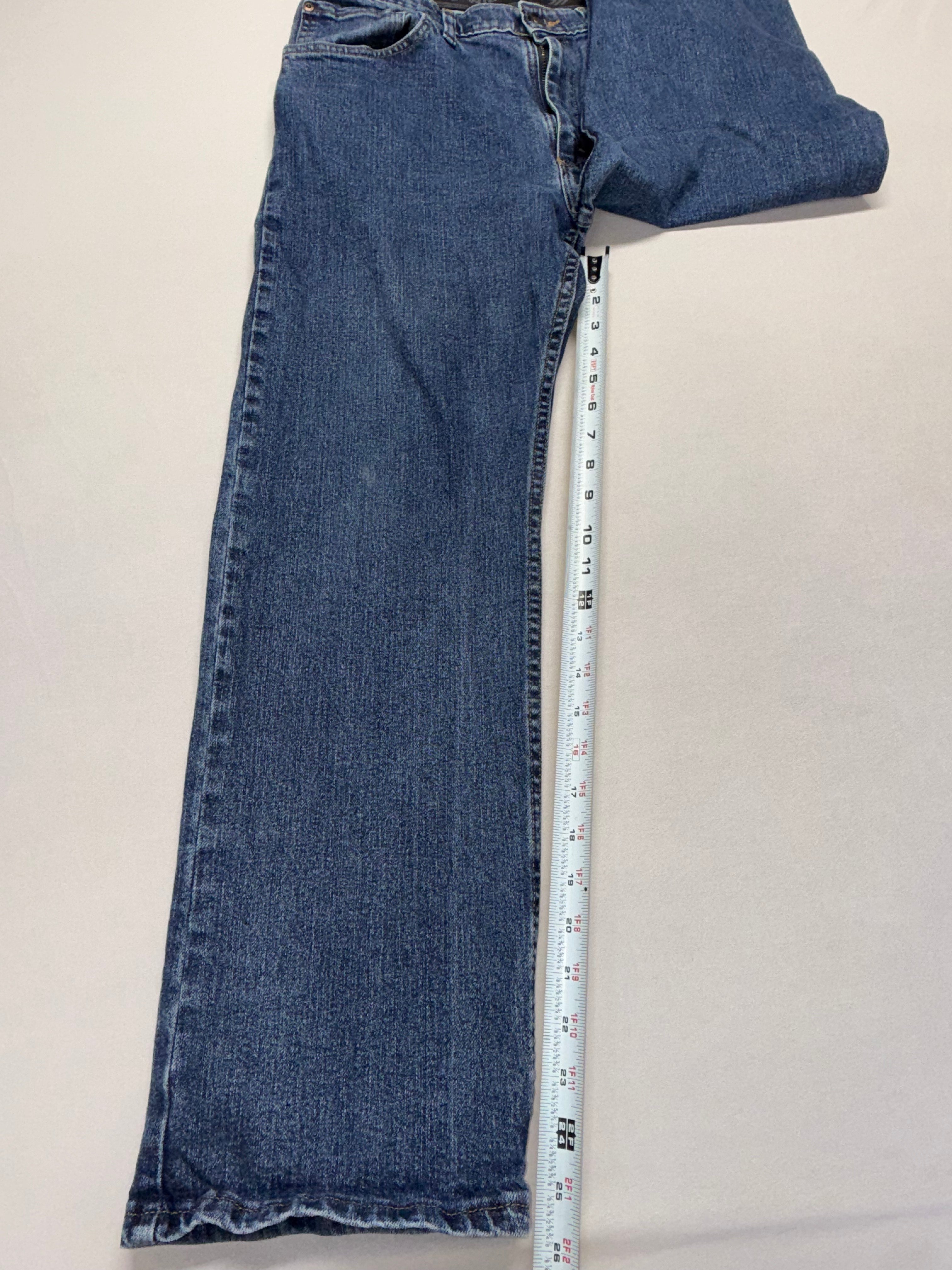 Wrangler Premium Quality Men's Blue Jeans 34x29 Relaxed Fit Denim Pants - EUC