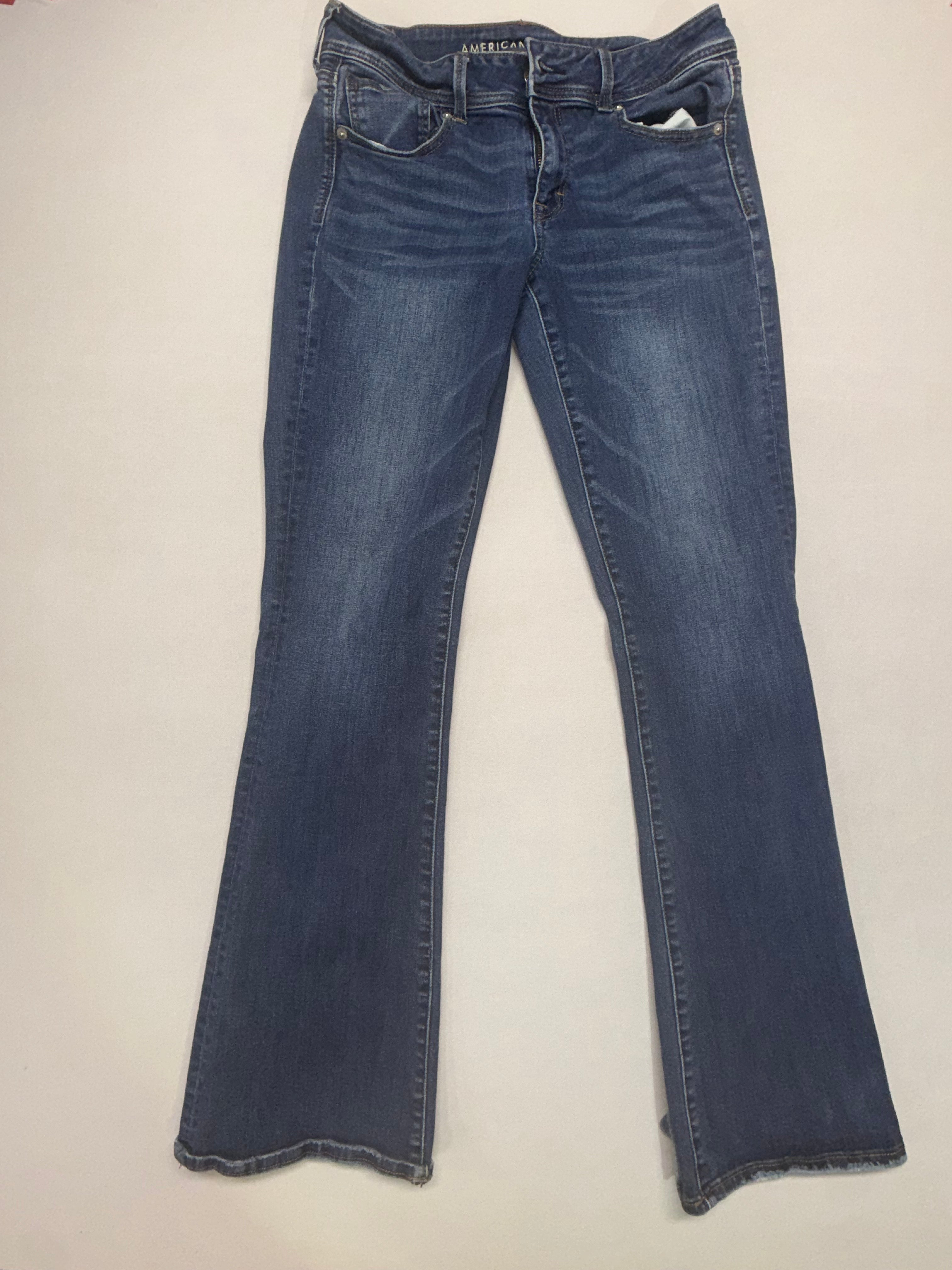 American Eagle Women's Bootcut Jeans Size 10 Long Medium Wash Stretch Denim