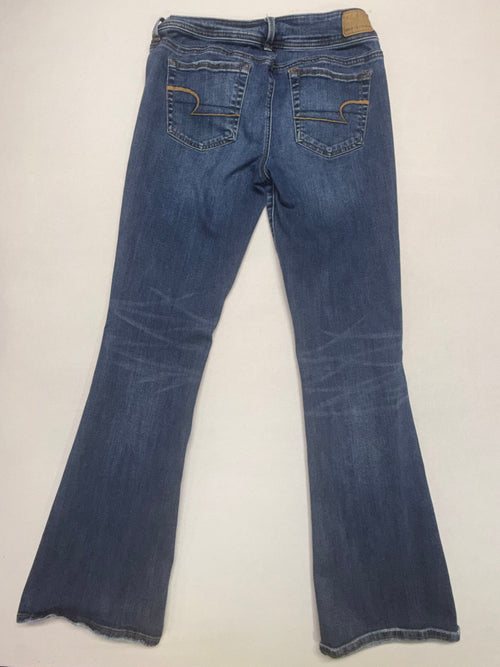 American Eagle Women's Bootcut Jeans Size 10 Long Medium Wash Stretch Denim