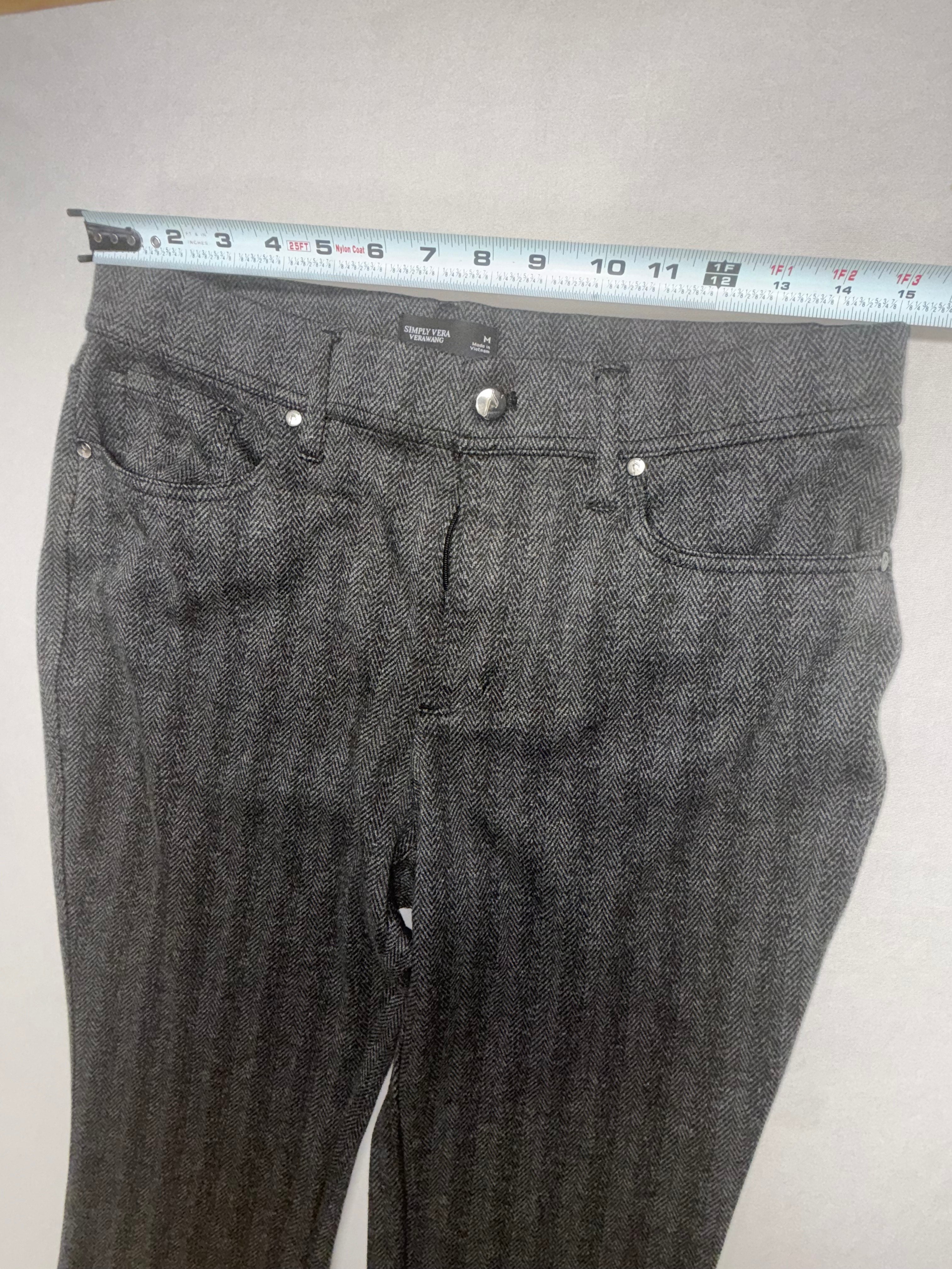 Simply Vera Vera Wang Charcoal Bootcut Pants - Women's Medium - Stretch Knit Dress Pant