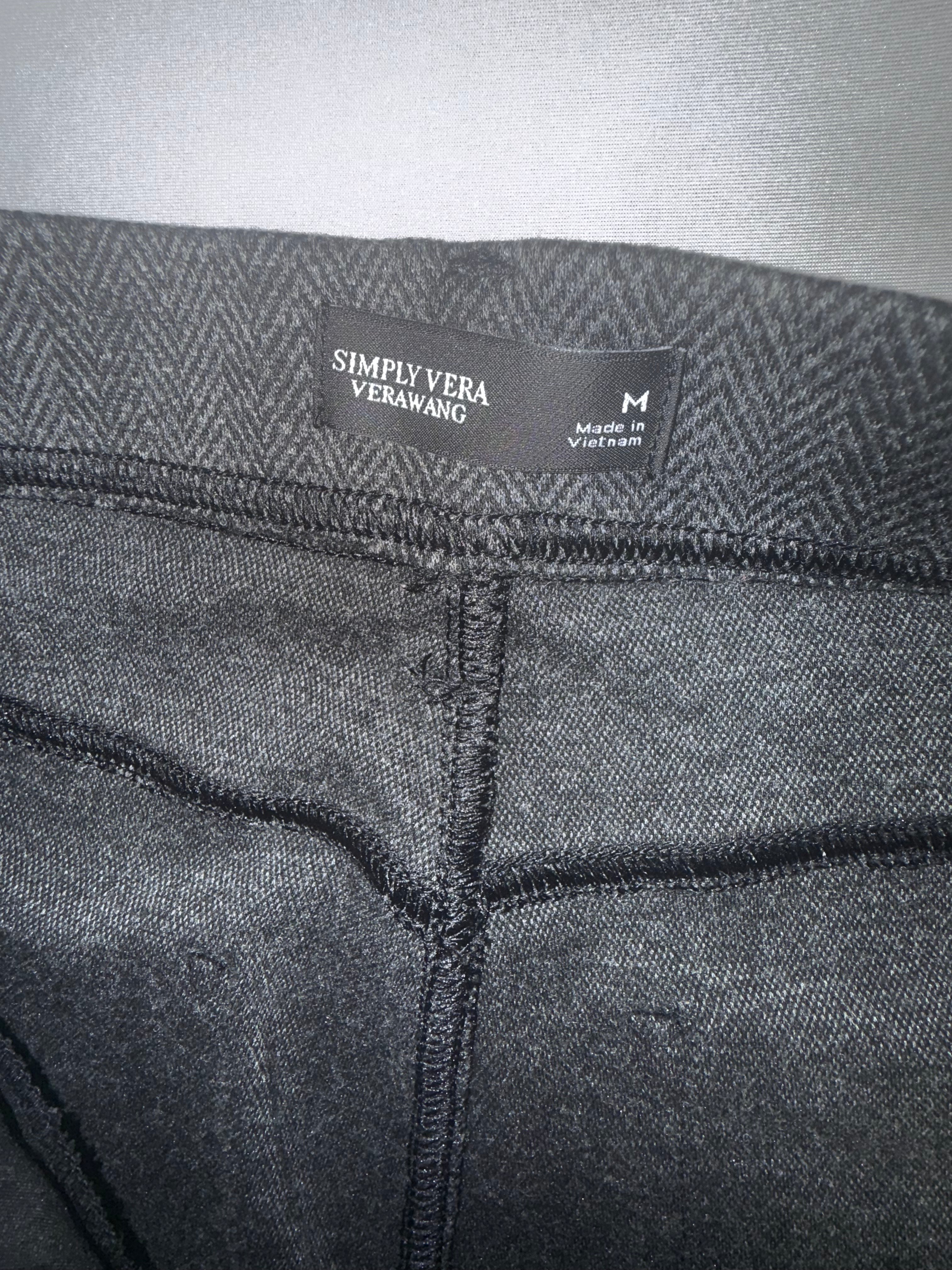 Simply Vera Vera Wang Charcoal Bootcut Pants - Women's Medium - Stretch Knit Dress Pant