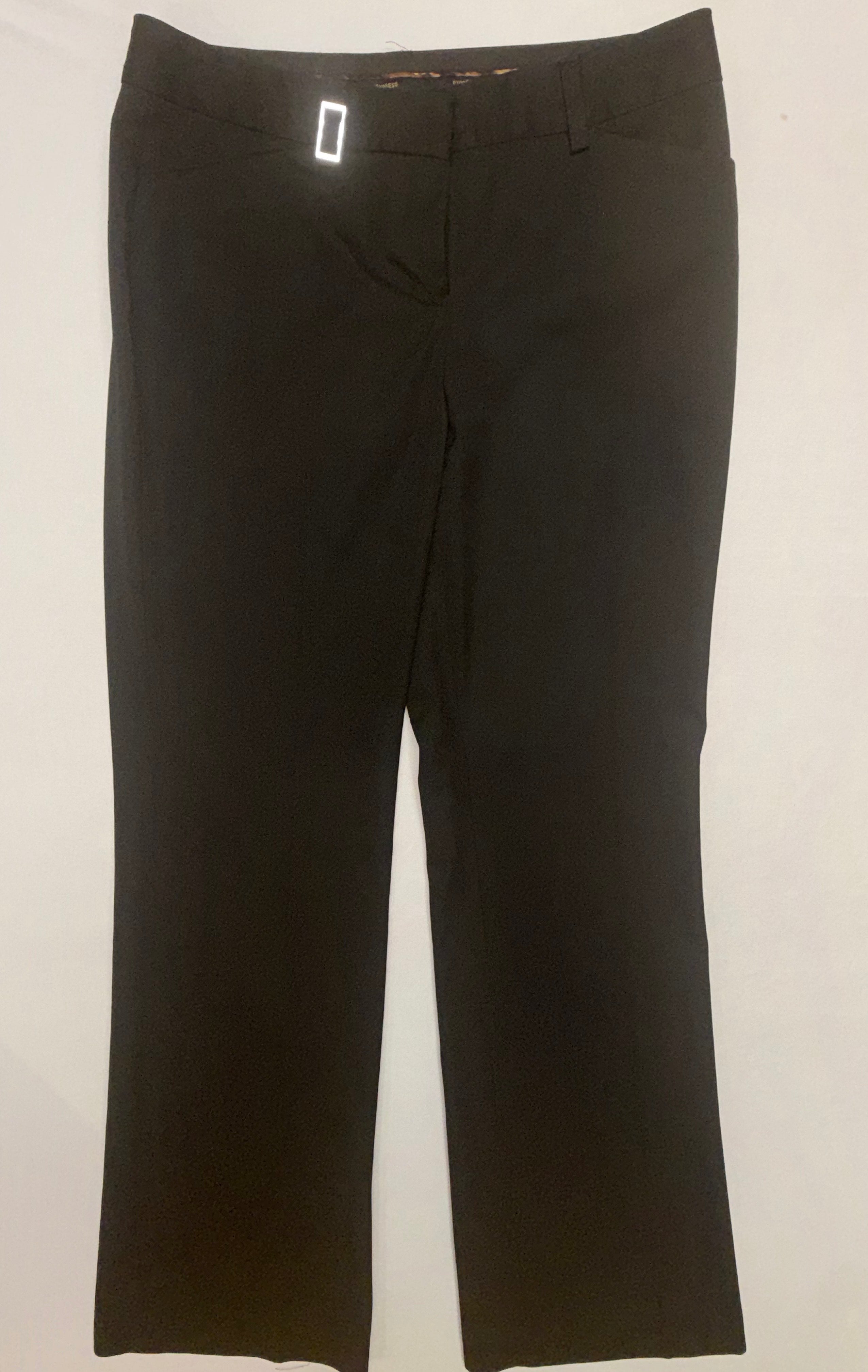 Express Women's Dress Pants Size 6 Long Black Stretch Career Slacks