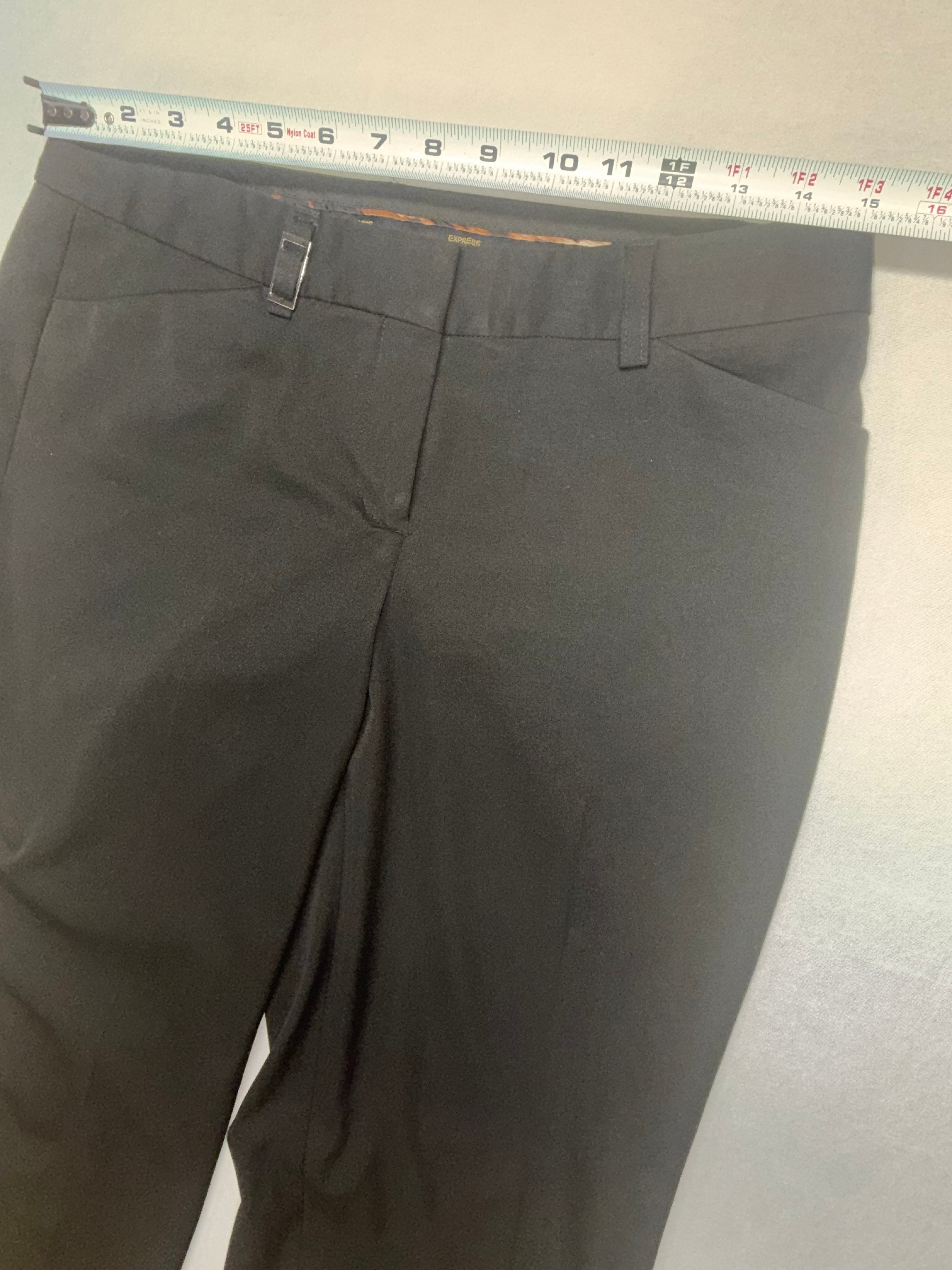 Express Women's Dress Pants Size 6 Long Black Stretch Career Slacks