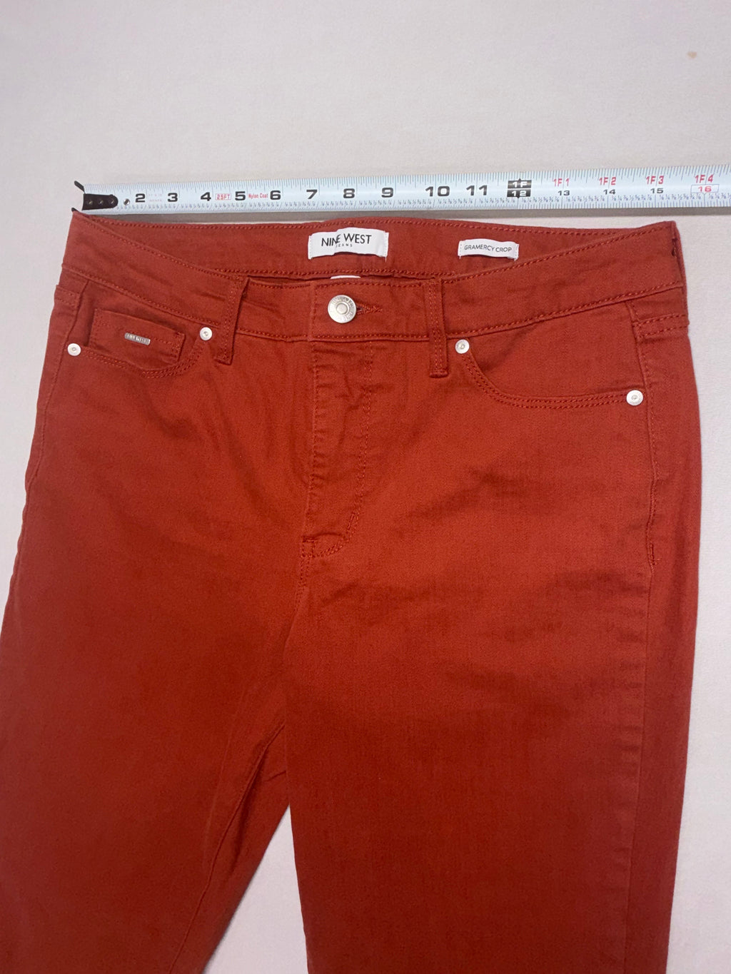 Nine West Gramercy Crop Red jeans - Women's Size 8 - Mid Rise Slim Fit
