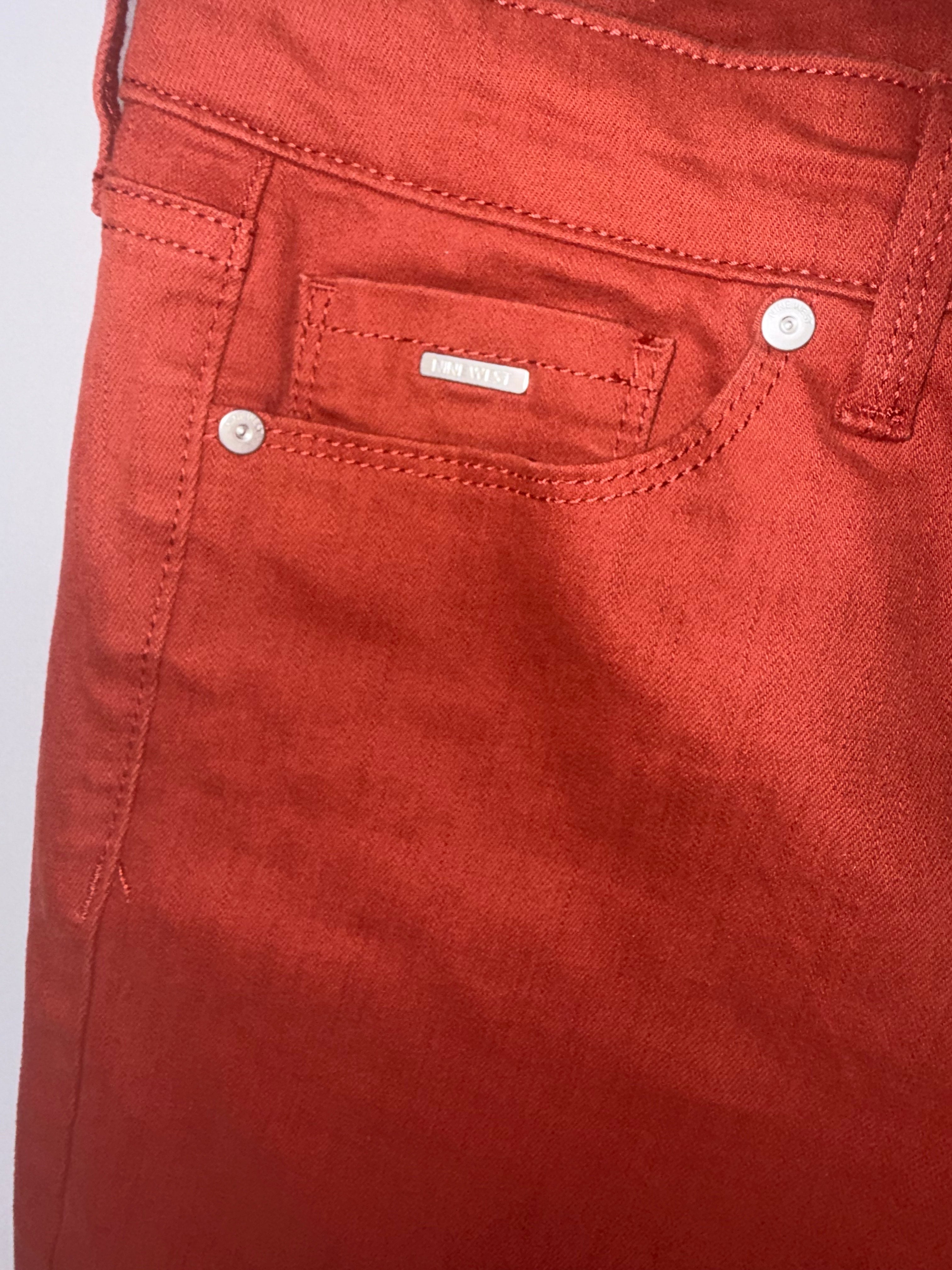 Nine West Gramercy Crop Red jeans - Women's Size 8 - Mid Rise Slim Fit