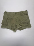 Faded Glory Olive Green Cargo Shorts - Women's Size 8 - Distressed Raw Hem