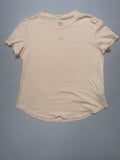 Reebok Women's Cream Short Sleeve Athletic Tee - Size Medium - Cotton Stretch