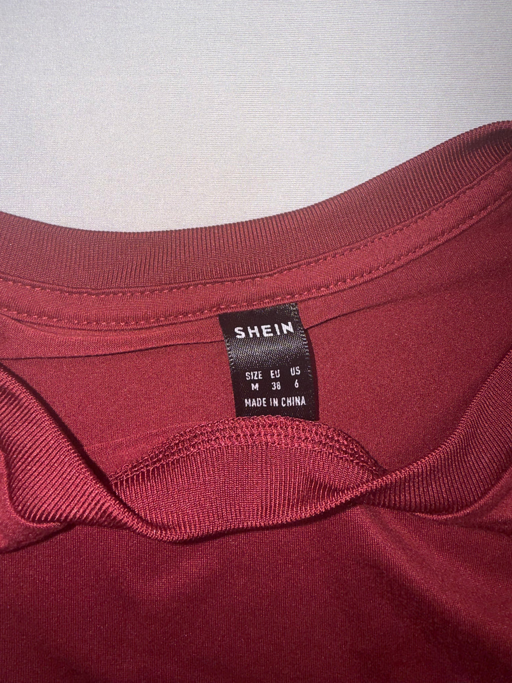 SHEIN "Perfectly Imperfect" Red Graphic Tee- Women's Medium - Short Sleeve Crew Neck