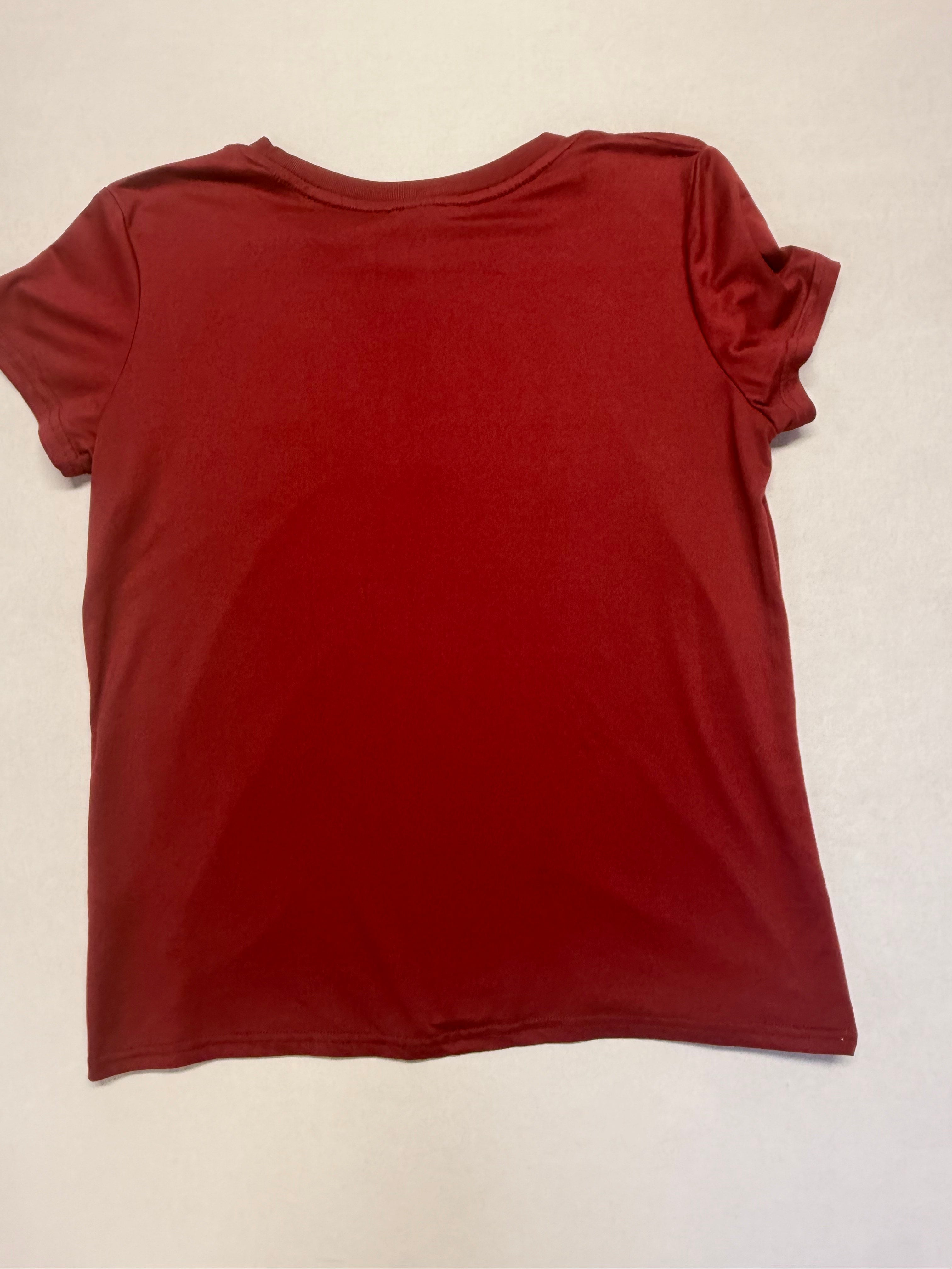 SHEIN "Perfectly Imperfect" Red Graphic Tee- Women's Medium - Short Sleeve Crew Neck