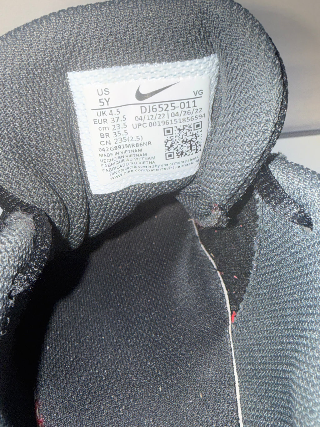 Nike Youth Baseball Cleats Size %Y Blick Gray Molded Studs DJ6525-011