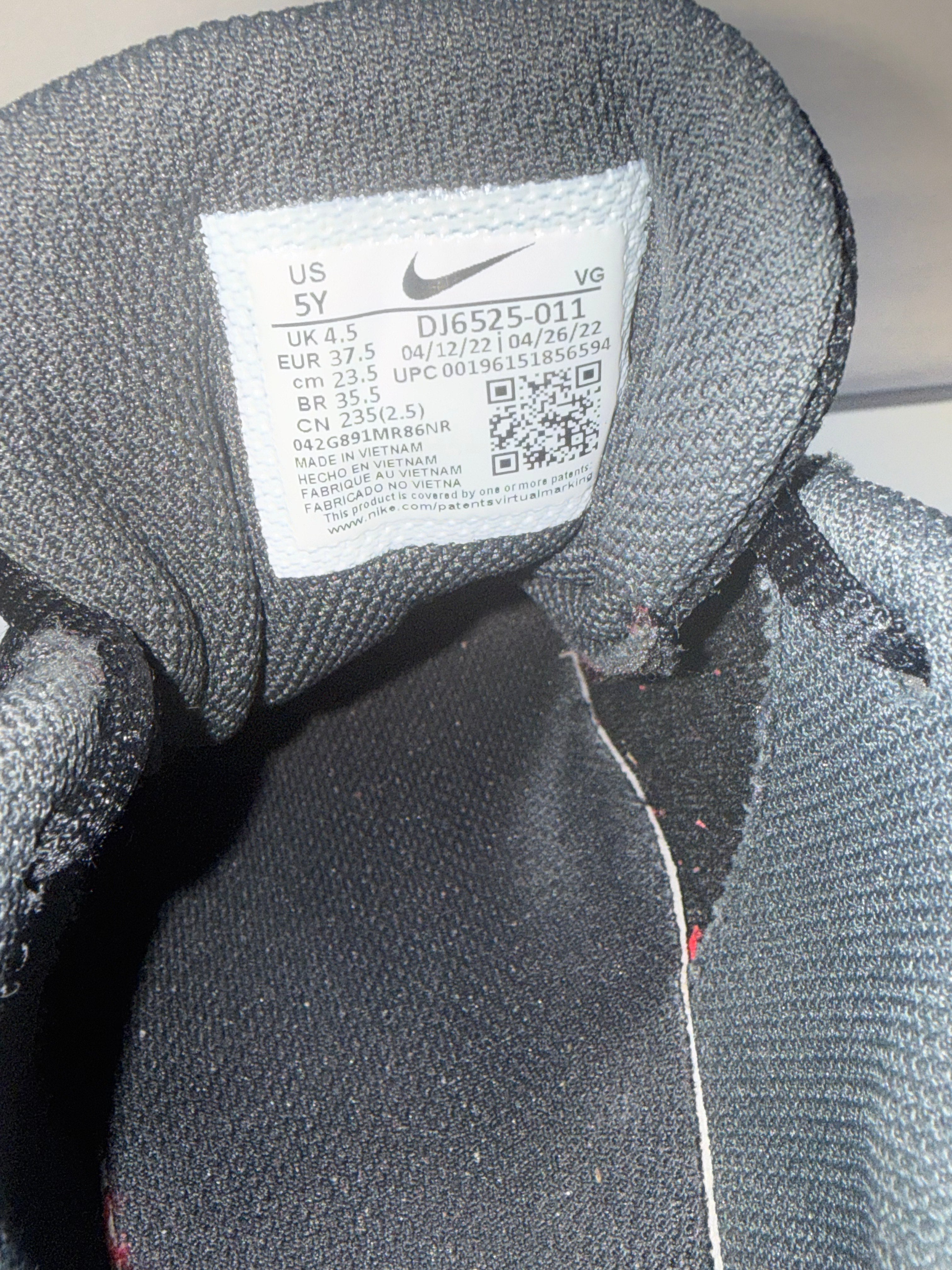 Nike Youth Baseball Cleats Size %Y Blick Gray Molded Studs DJ6525-011