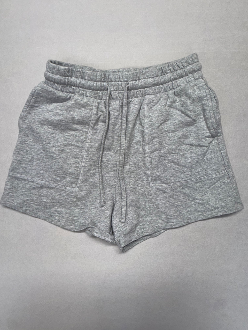 Zenana Women's Gray Lounge Shorts - Elastic Waist Drawstring Size M