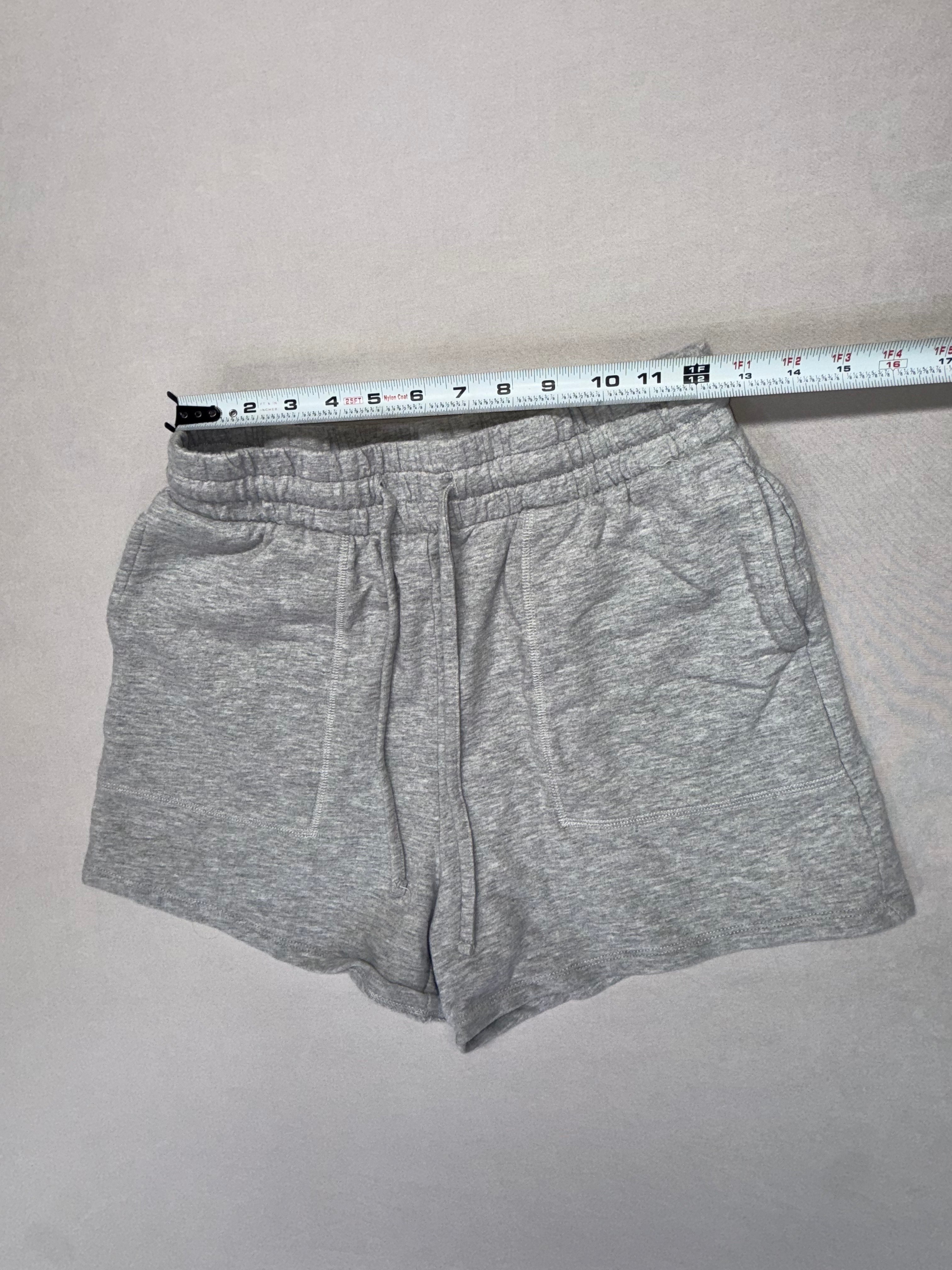 Zenana Women's Gray Lounge Shorts - Elastic Waist Drawstring Size M