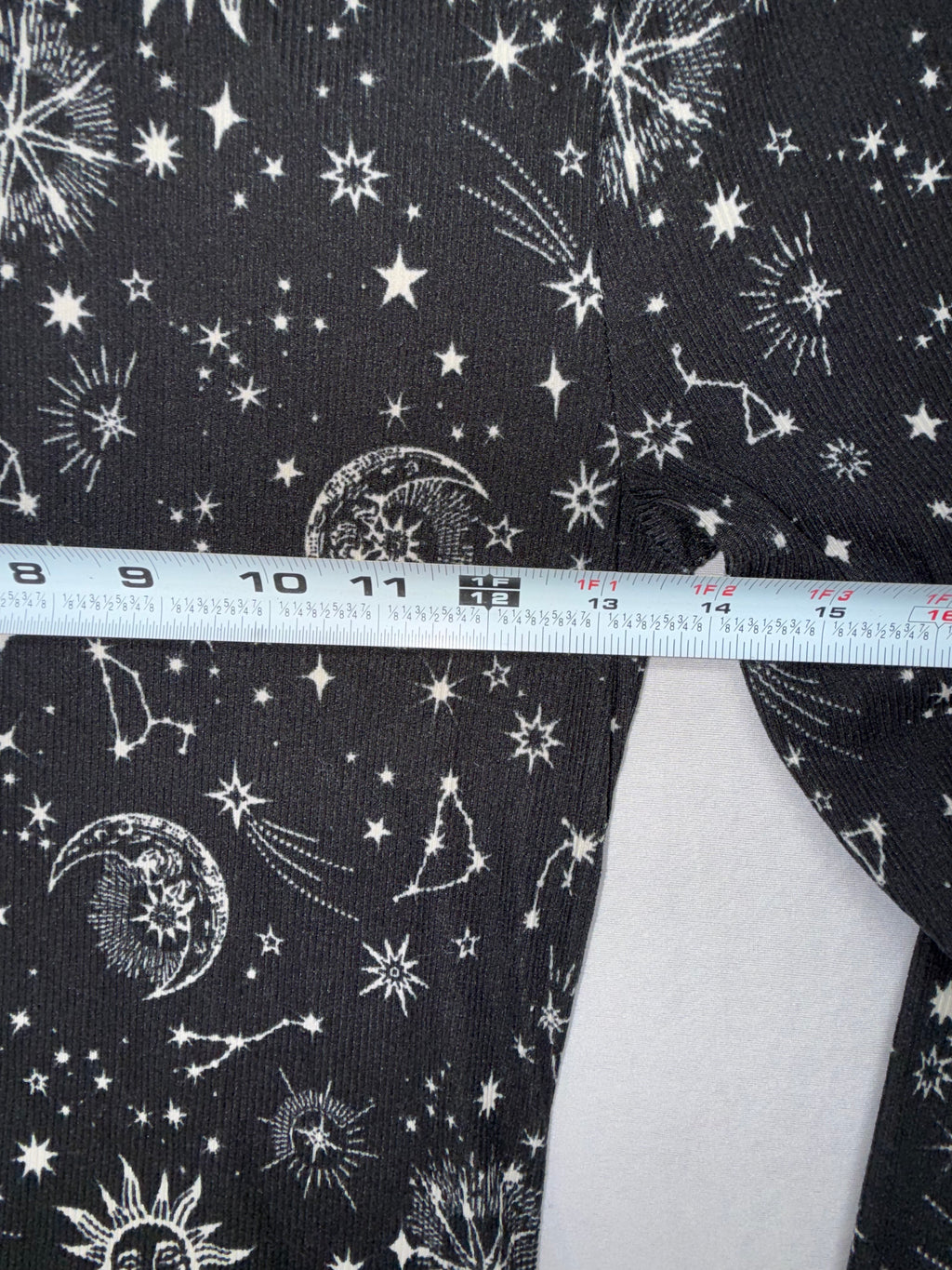 No Boundaries Celestial Print Long Sleeve Top - Moon & Stars Black Shirt Size S