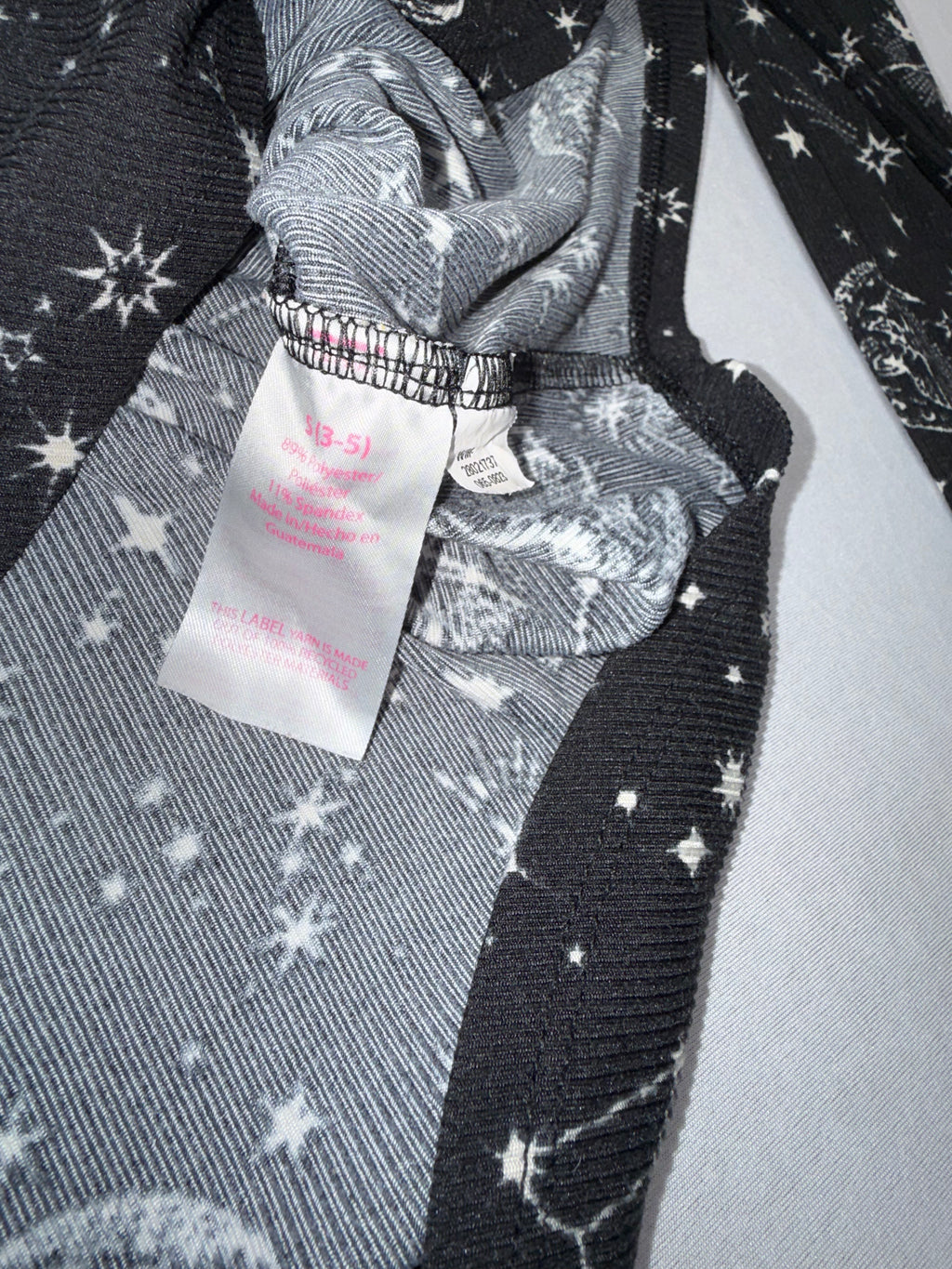 No Boundaries Celestial Print Long Sleeve Top - Moon & Stars Black Shirt Size S
