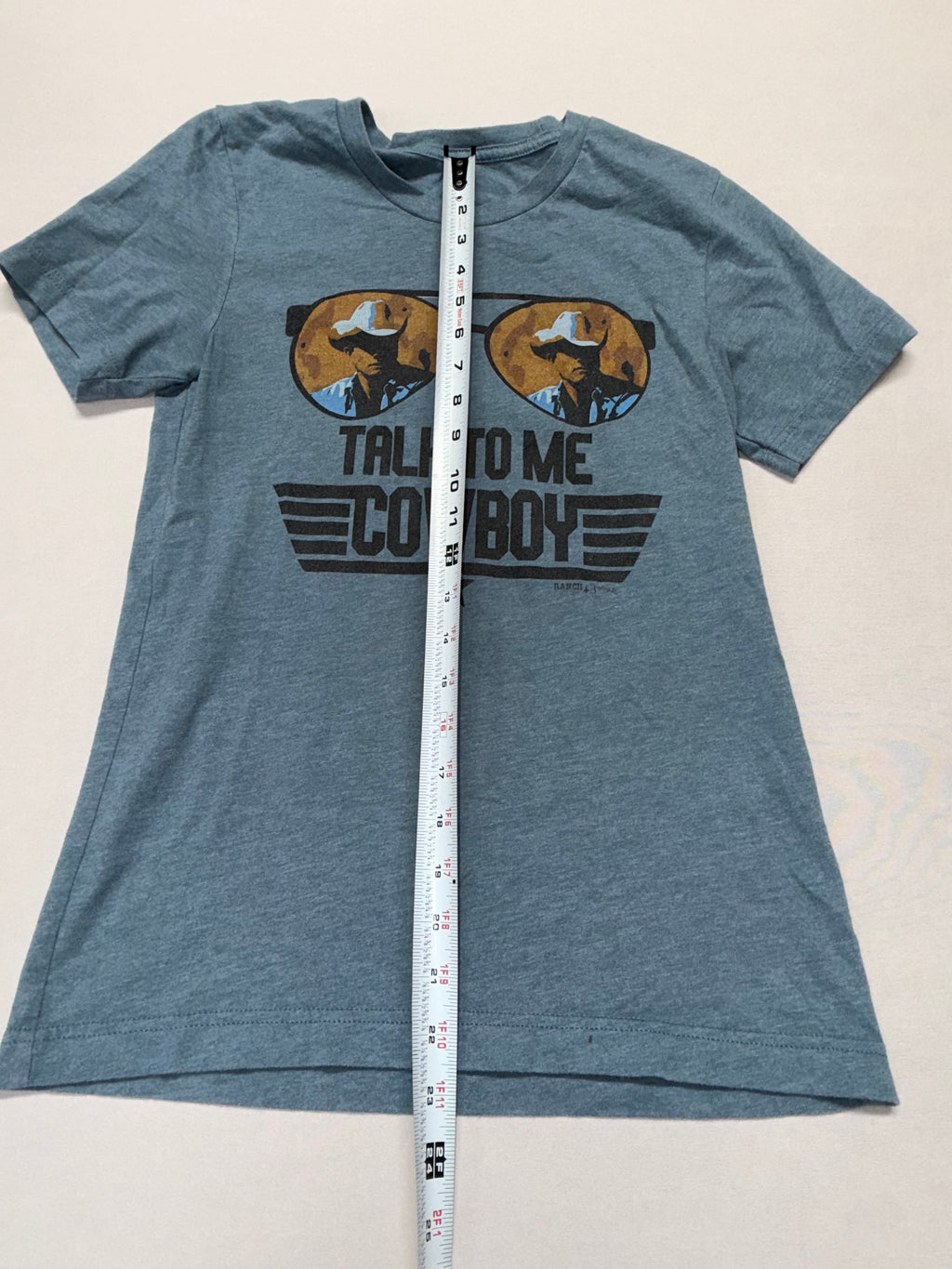 Women's "Talk to Me Cowboys" Graphic T-Shirt - Western Cowboy Sunglasses Tee Size M
