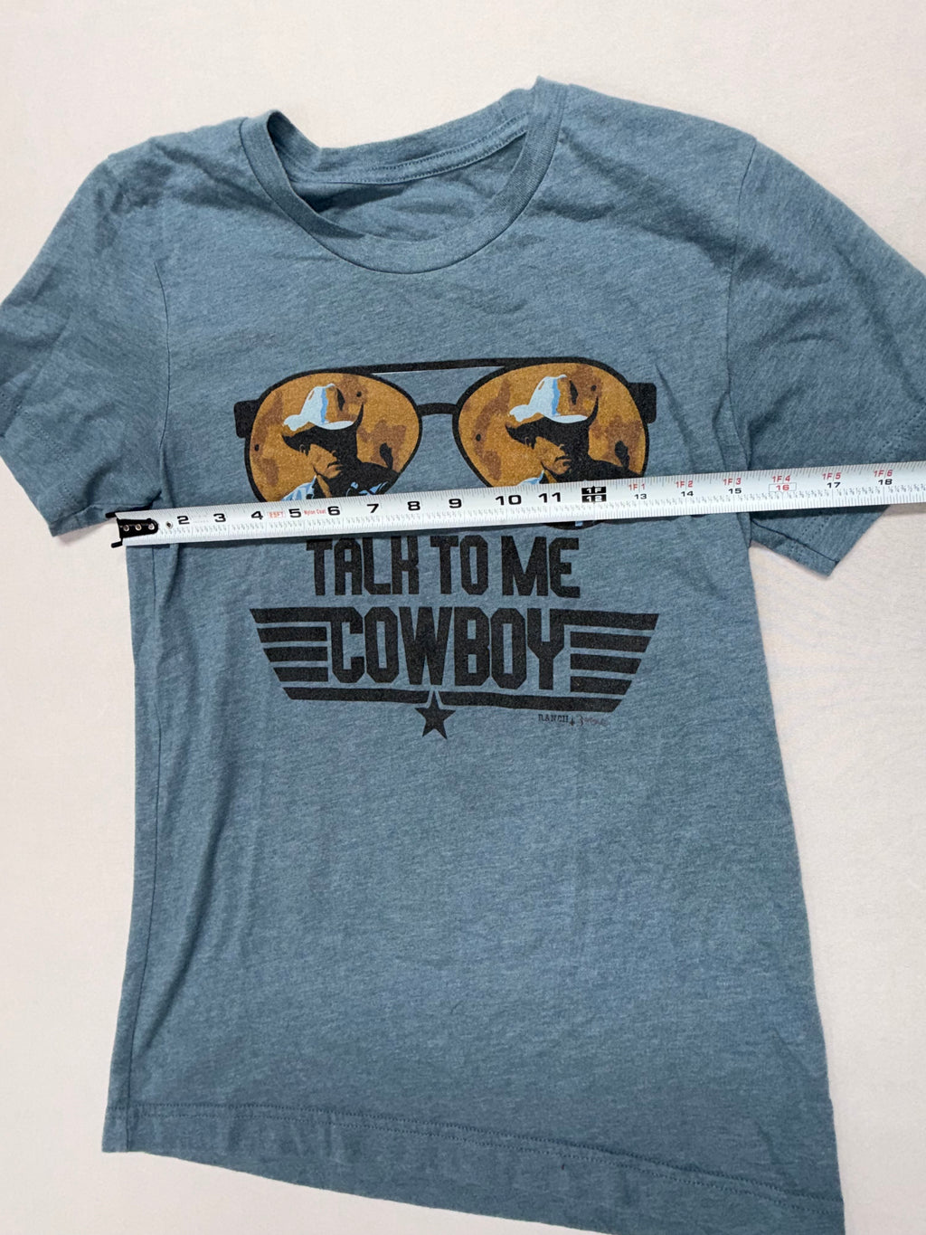 Women's "Talk to Me Cowboys" Graphic T-Shirt - Western Cowboy Sunglasses Tee Size M