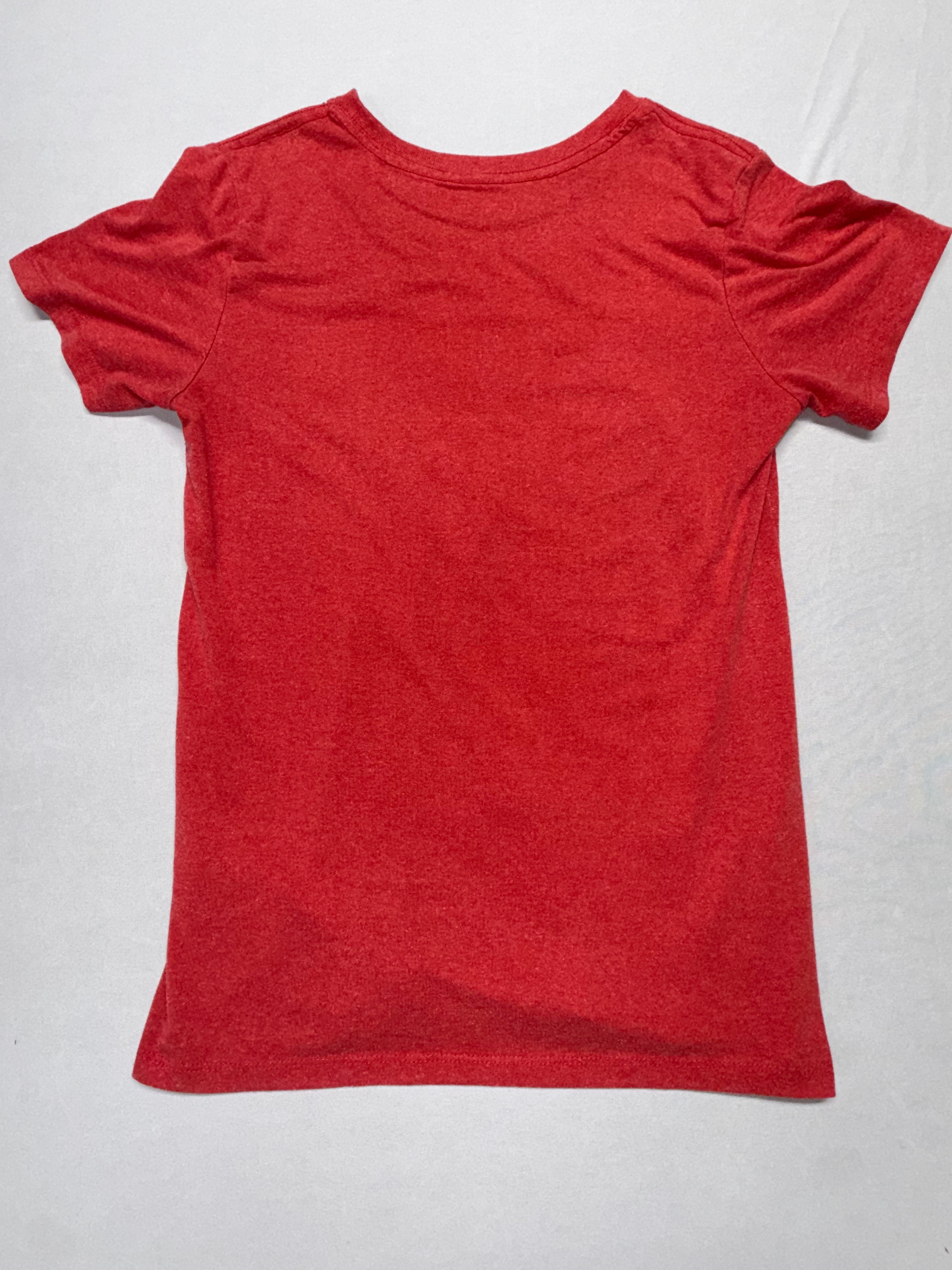Holiday Time Kids Christmas Shirt Size 4-6 Small Merry Christmas Red Short Sleeve Tee