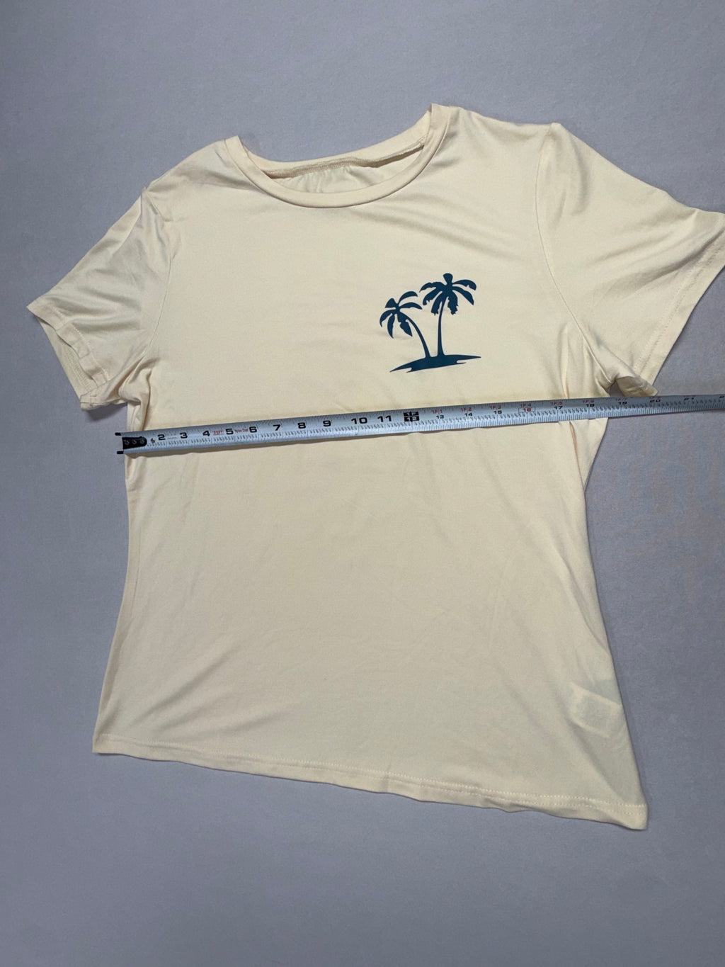 SHEIN Forever Chasing Sunsets Graphic Tee Women's Large Yellow Palm Tree Shirt Casual Summer Top