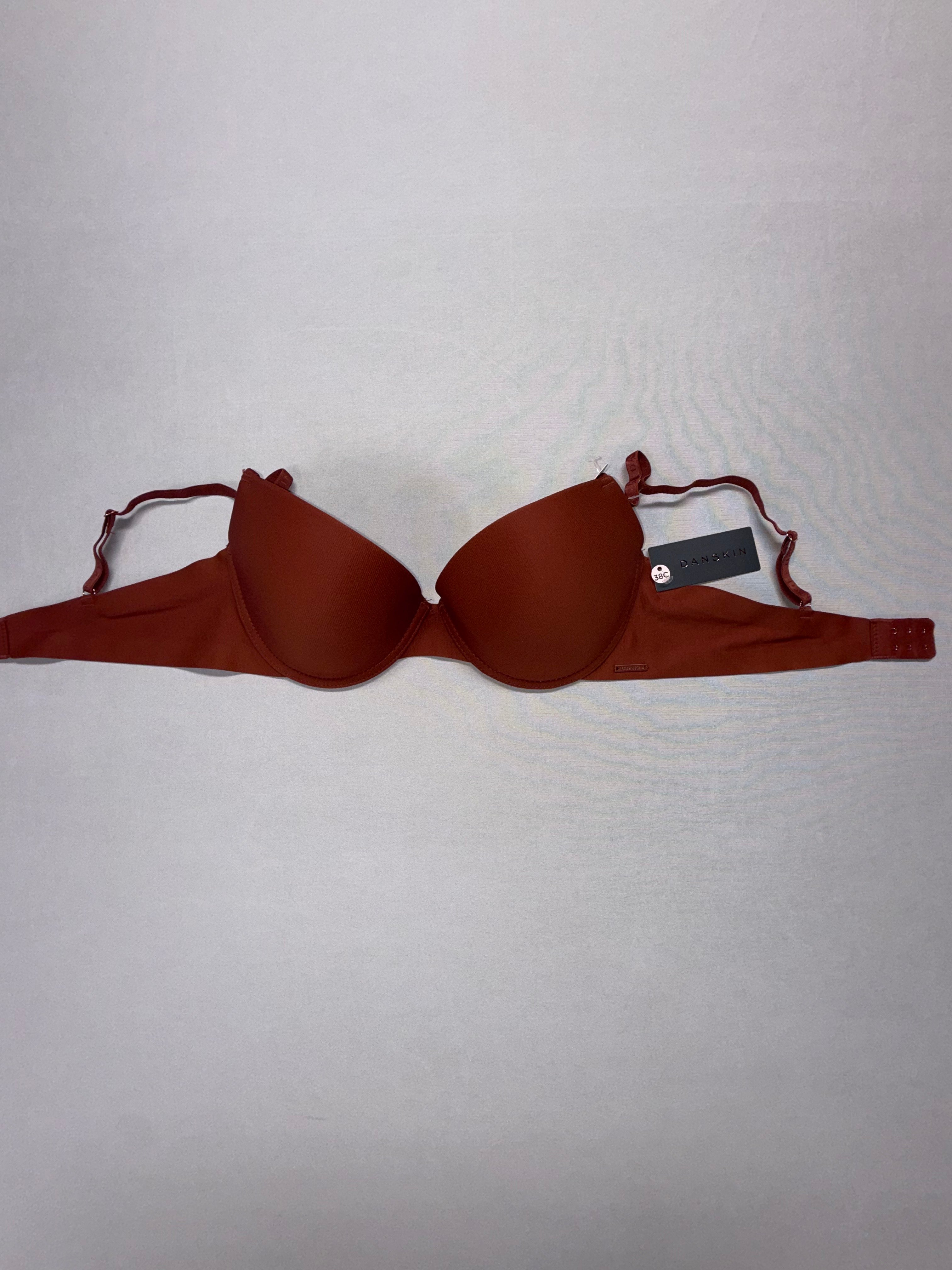 Danskin Intimates Bra New with Tap Retail $64 Rust Orange Padded Bra Women's