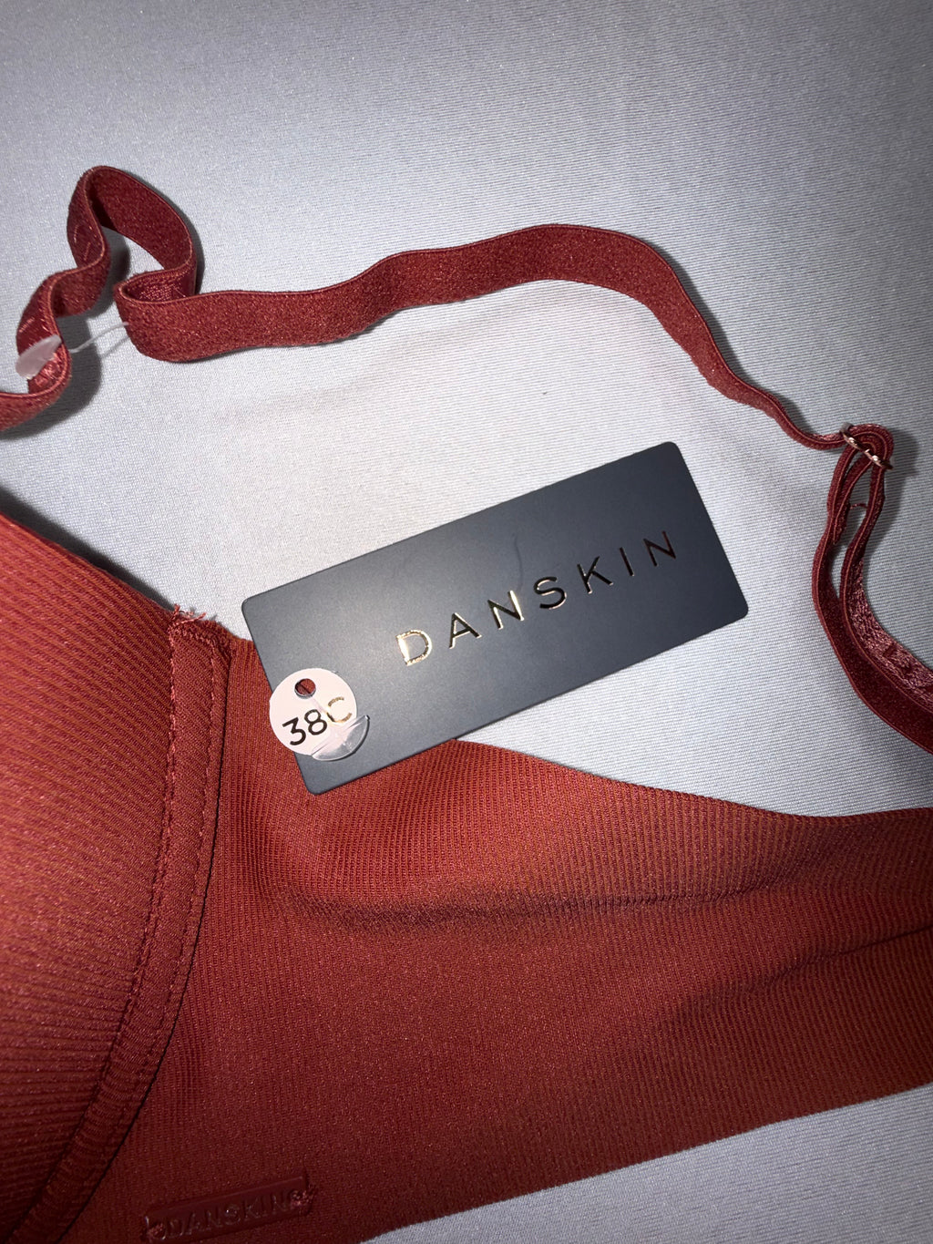 Danskin Intimates Bra New with Tap Retail $64 Rust Orange Padded Bra Women's