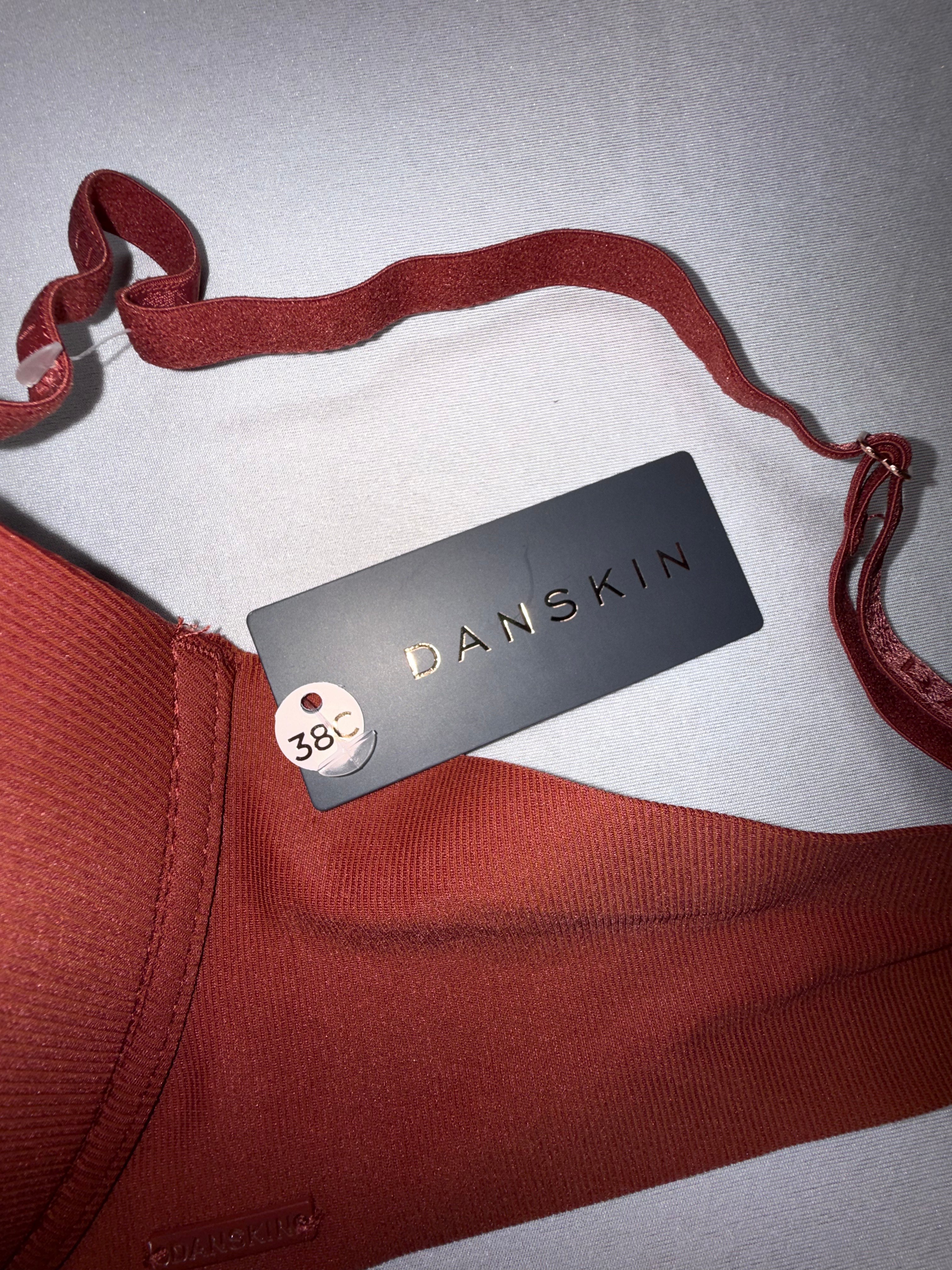 Danskin Intimates Bra New with Tap Retail $64 Rust Orange Padded Bra Women's