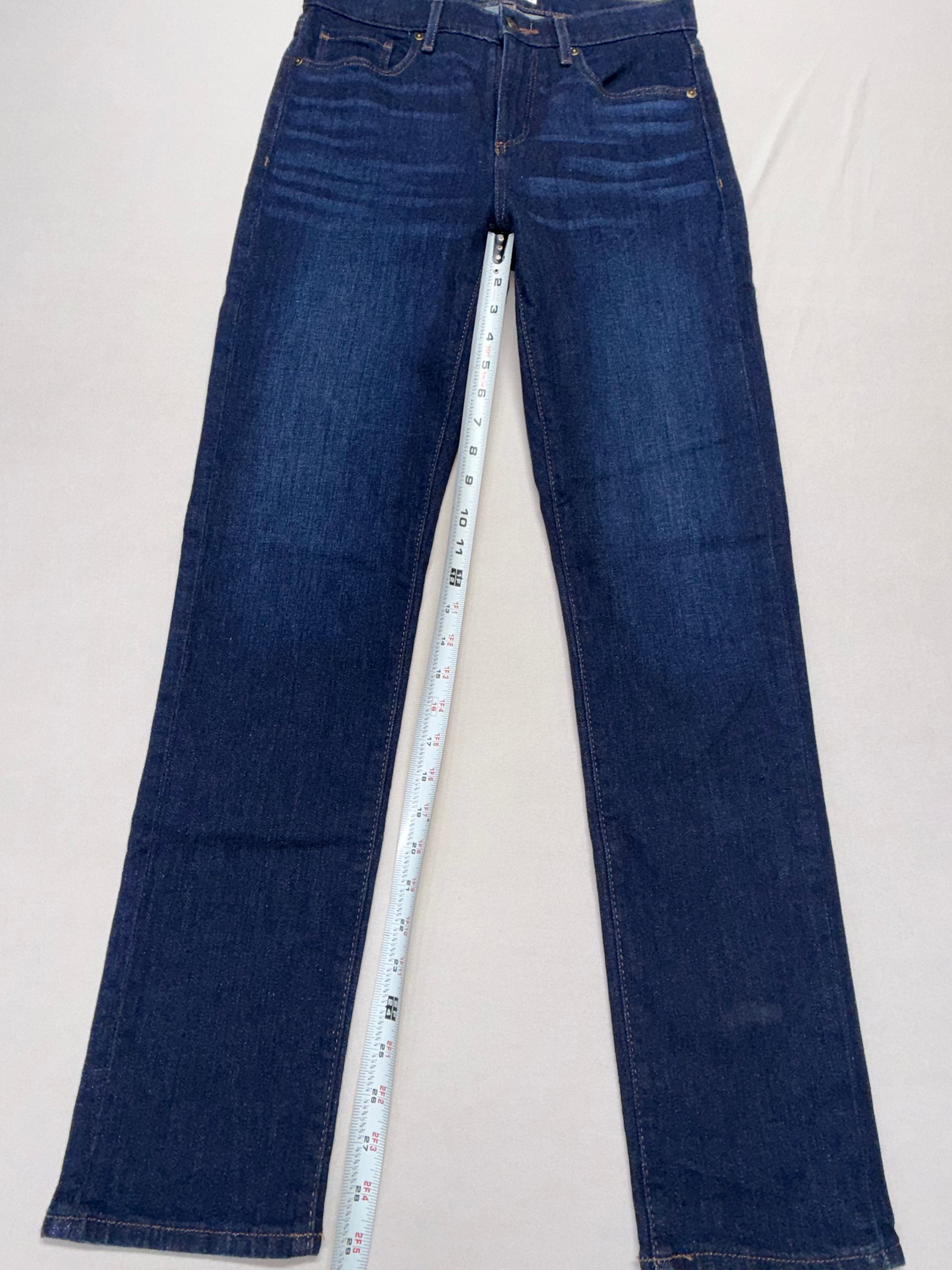 LOFT Ann Tayor Women Jeans Size 26 Blue Skinny Straight Denim Mid Rise Stretch
