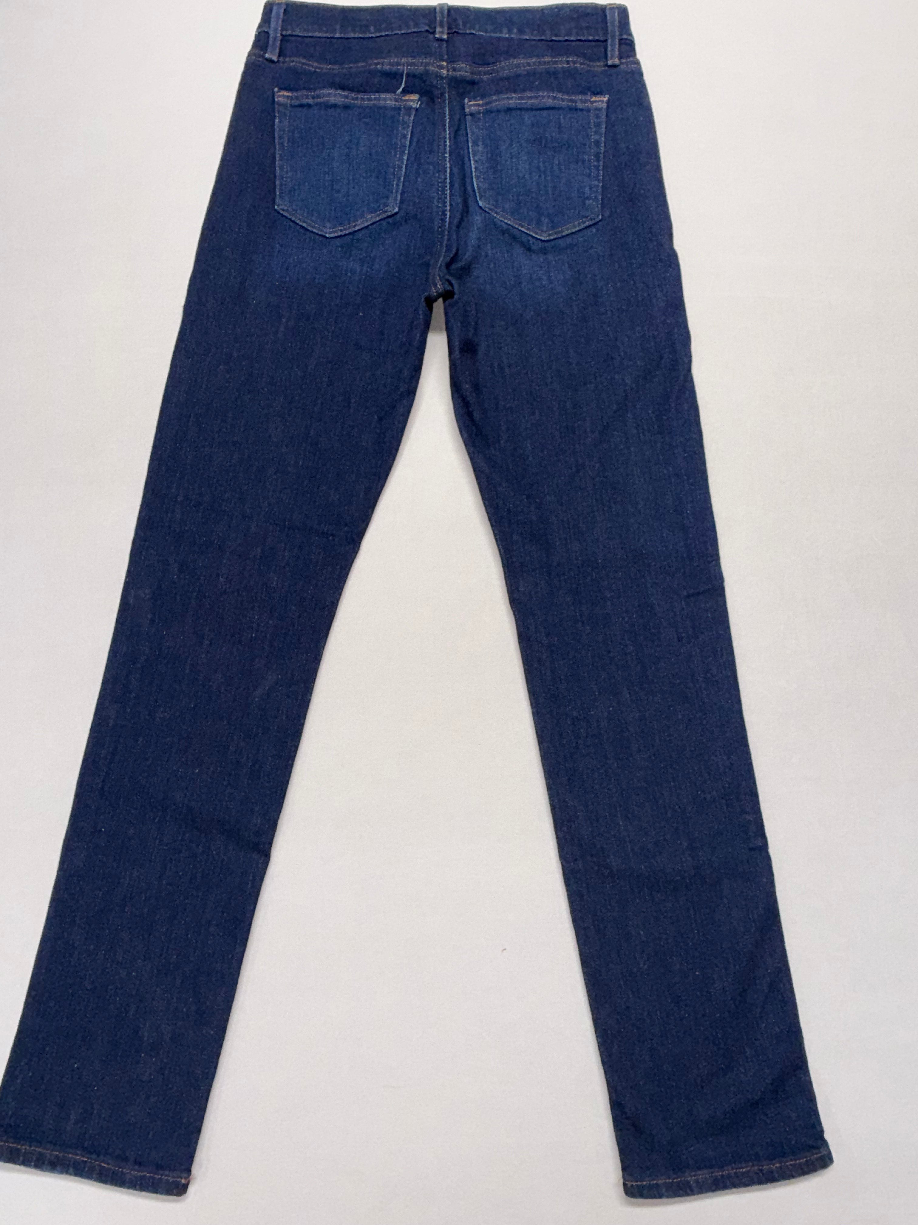 LOFT Ann Tayor Women Jeans Size 26 Blue Skinny Straight Denim Mid Rise Stretch