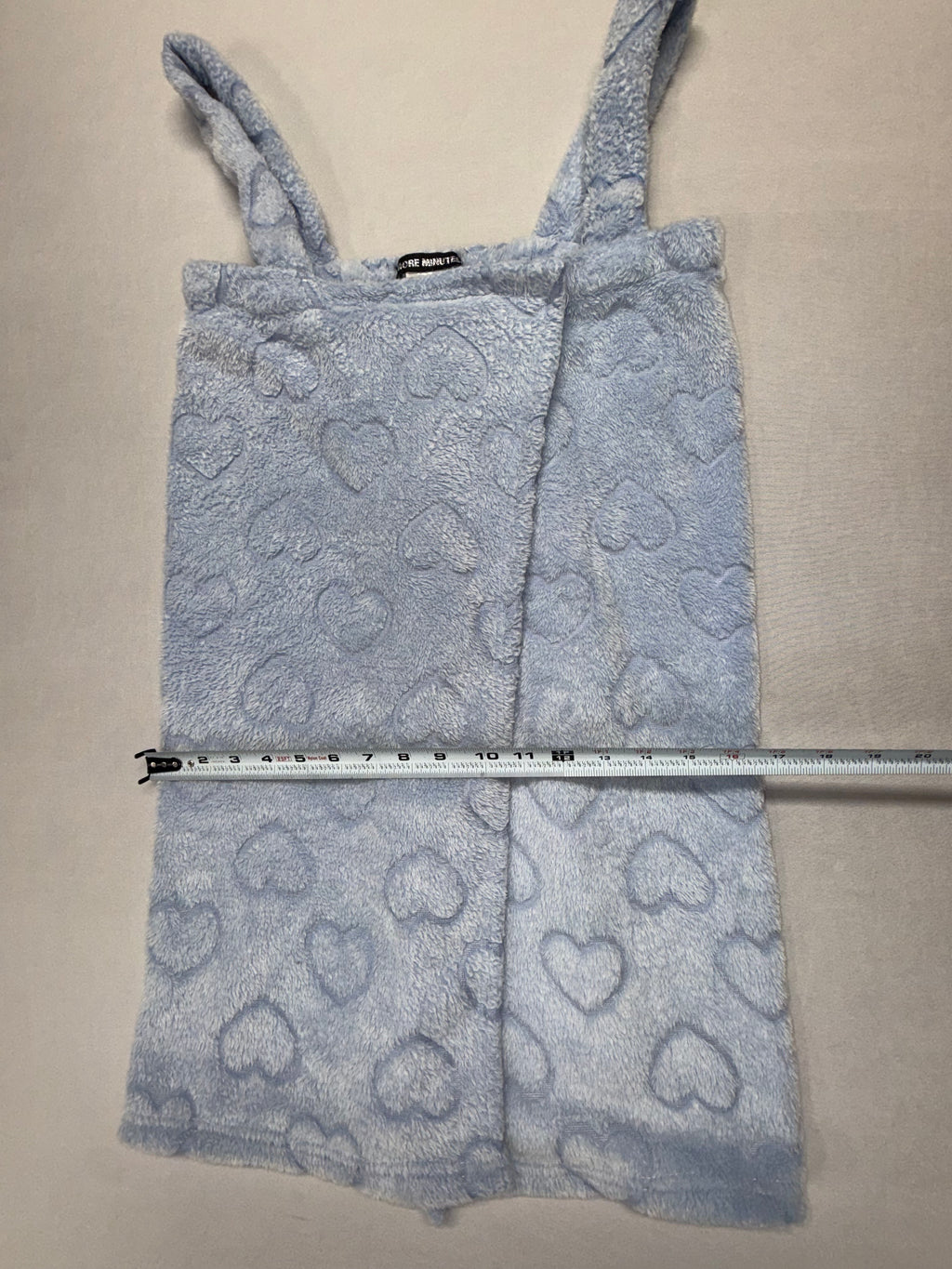 More & More Women's Spa Wrap Towel Gray Heart Plush Bath Wrap One Size Soft Shower Wrap