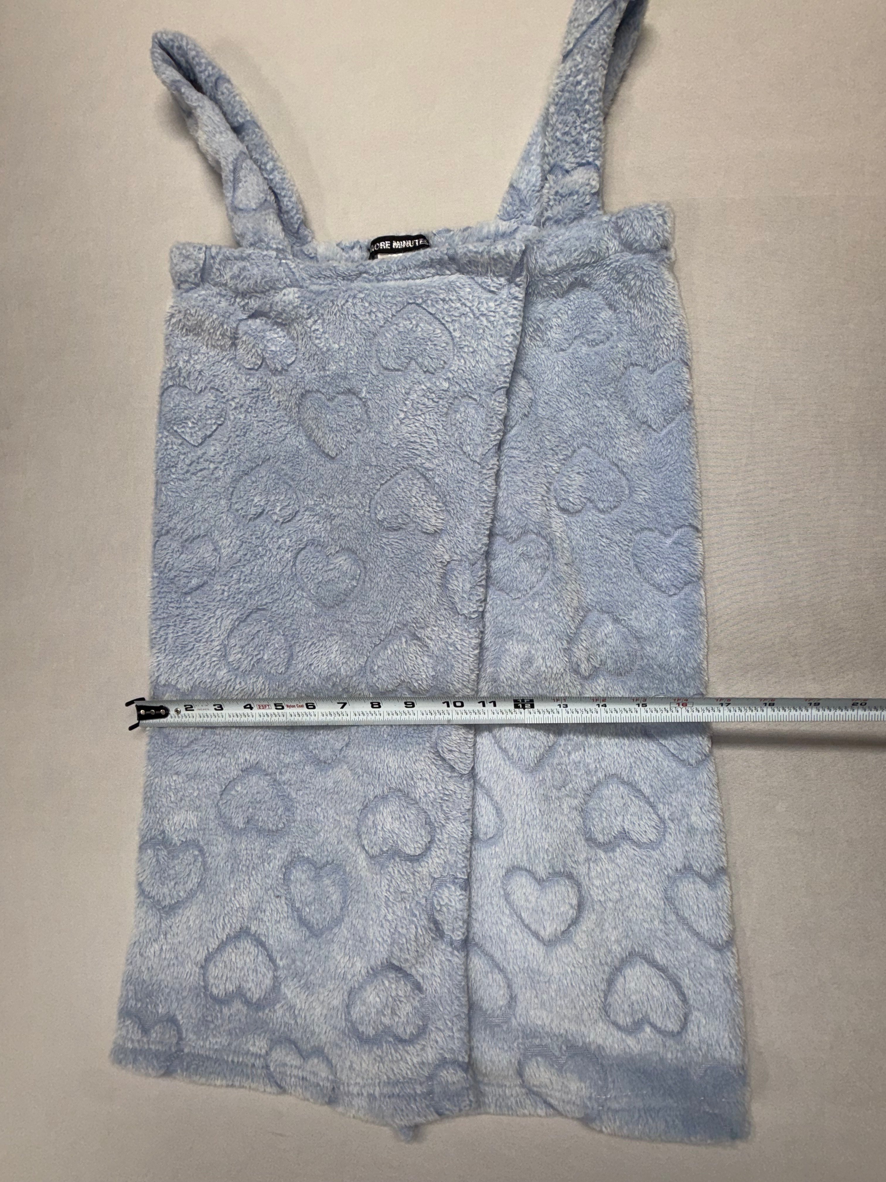 More & More Women's Spa Wrap Towel Gray Heart Plush Bath Wrap One Size Soft Shower Wrap