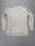 Liz Claiborne Women's Sweater Size Large Cream Knit Long Sleeve pullover