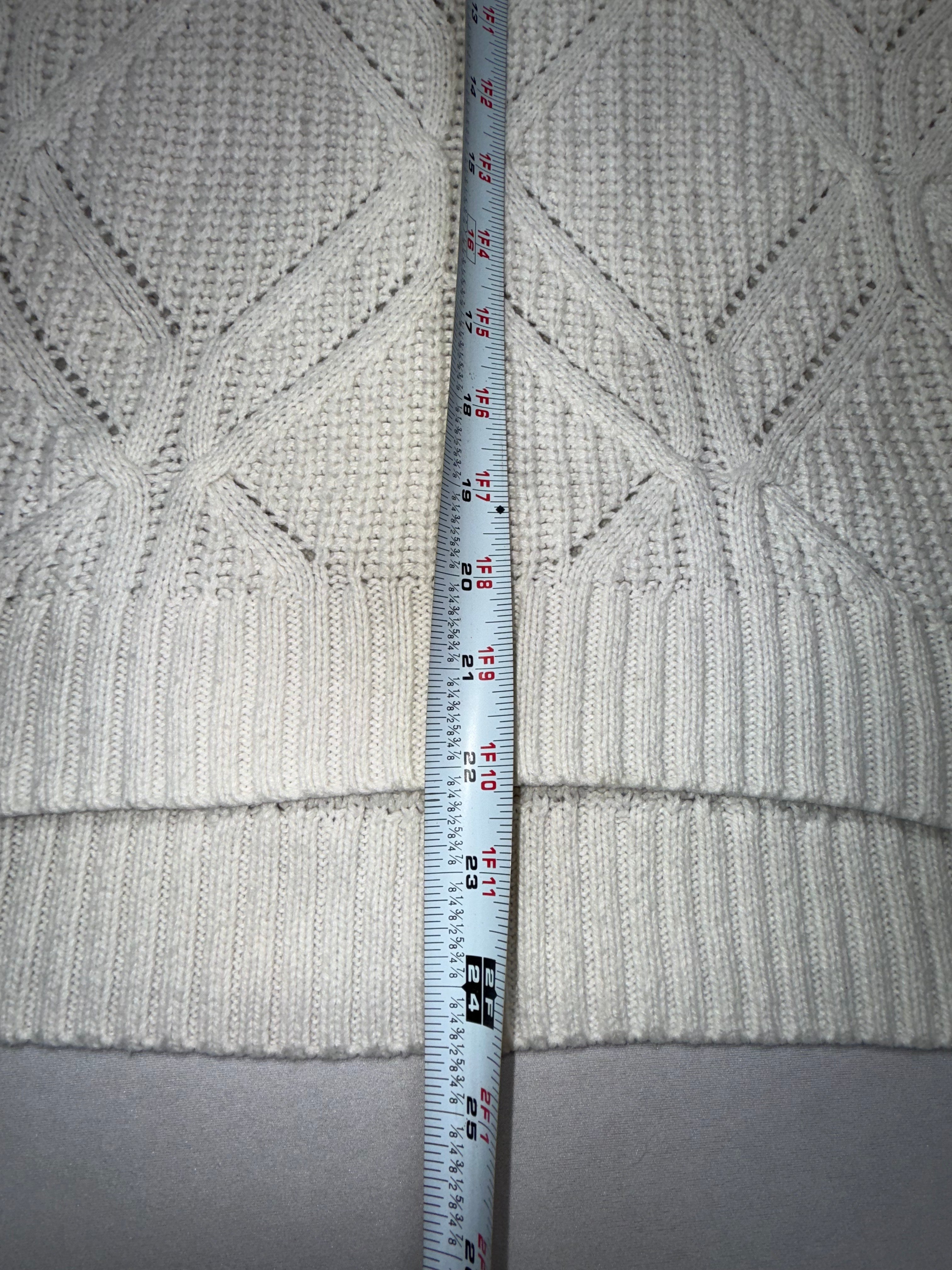 Liz Claiborne Women's Sweater Size Large Cream Knit Long Sleeve pullover
