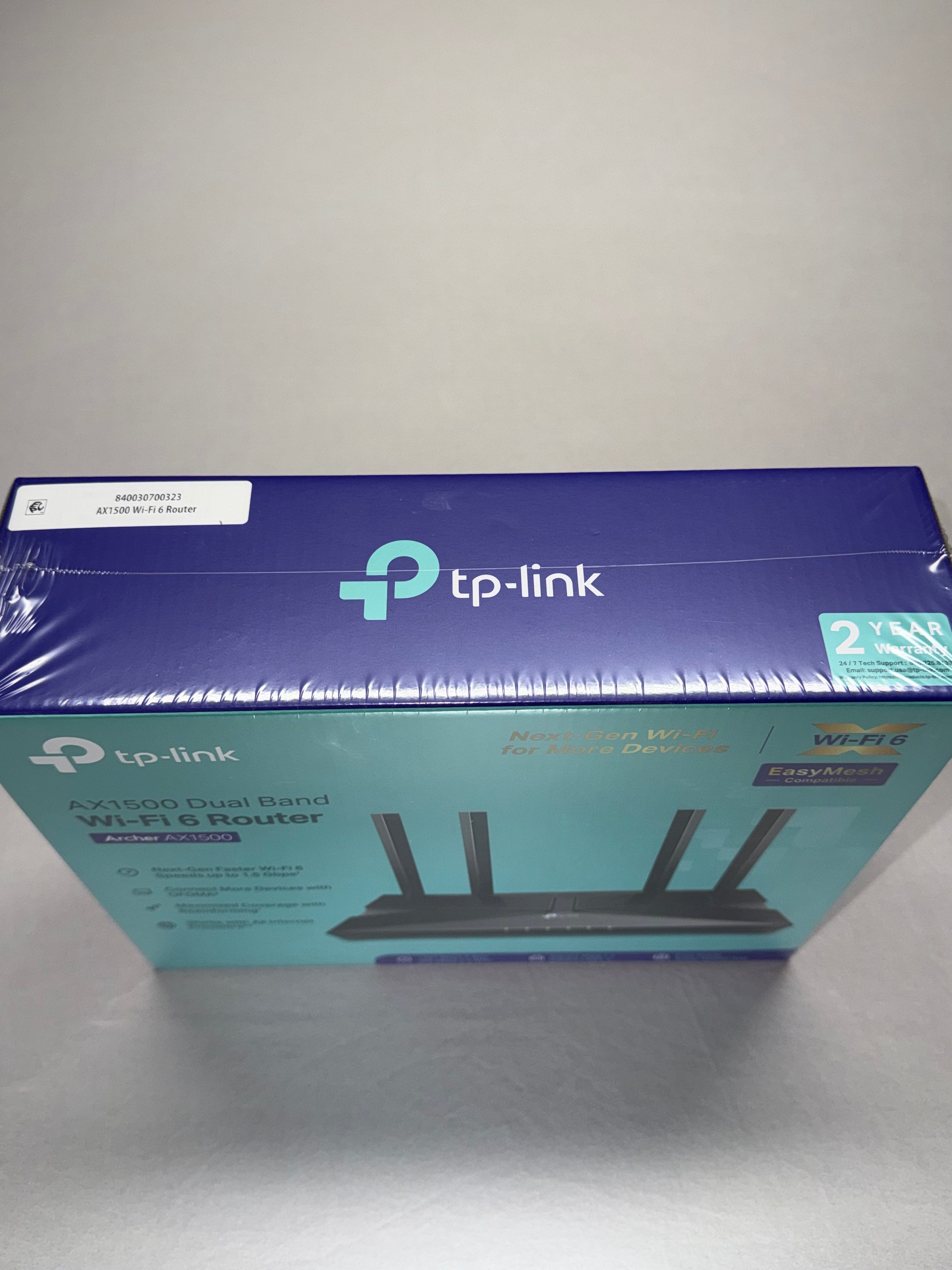 TP-Link Archer AX1500 Wi-Fi 6 Router Dual Band Gigabit Wireless Internet Router NEW Sealed