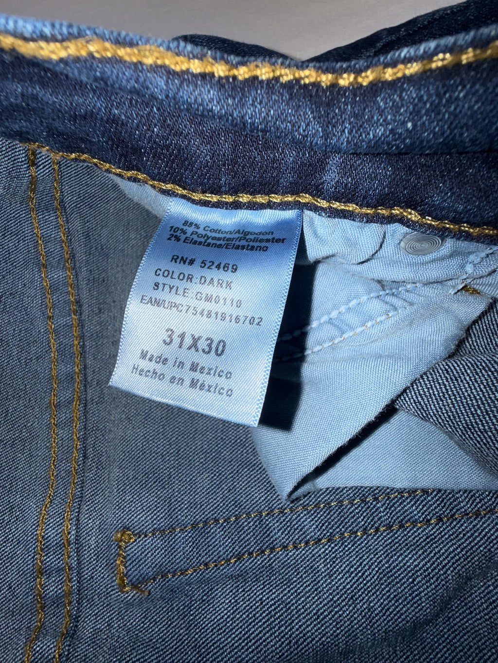 George Slim Fit Jeans Men's 31x30 Dark Wash Straight Leg Denim Pants EUC