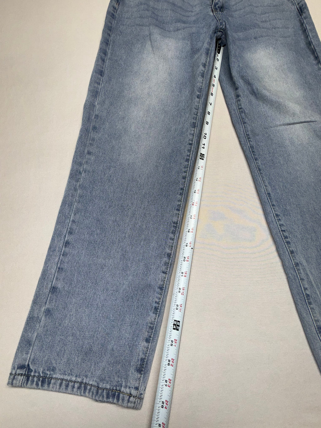 SHEIN Women's Size 30 Blue Denim Jeans Straight Leg High Waist Light Wash Casual Pants