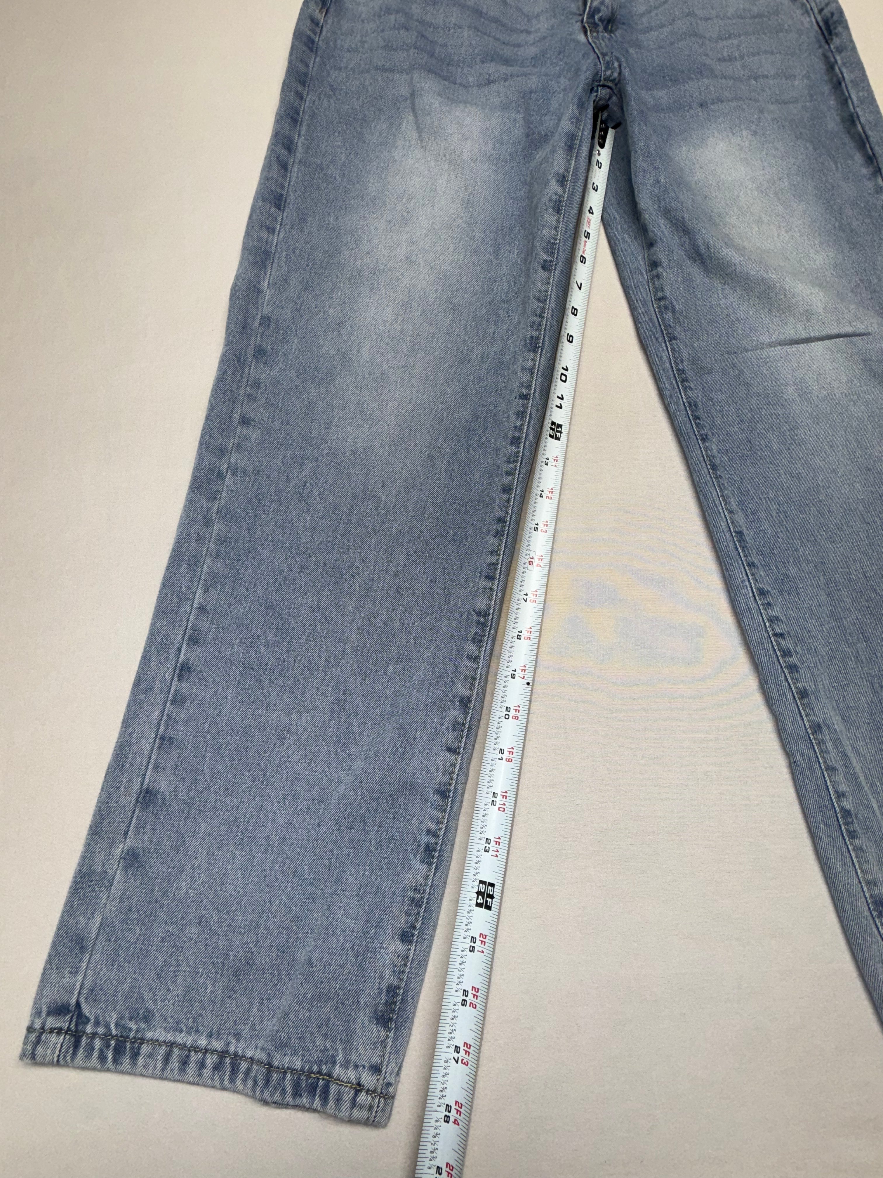 SHEIN Women's Size 30 Blue Denim Jeans Straight Leg High Waist Light Wash Casual Pants