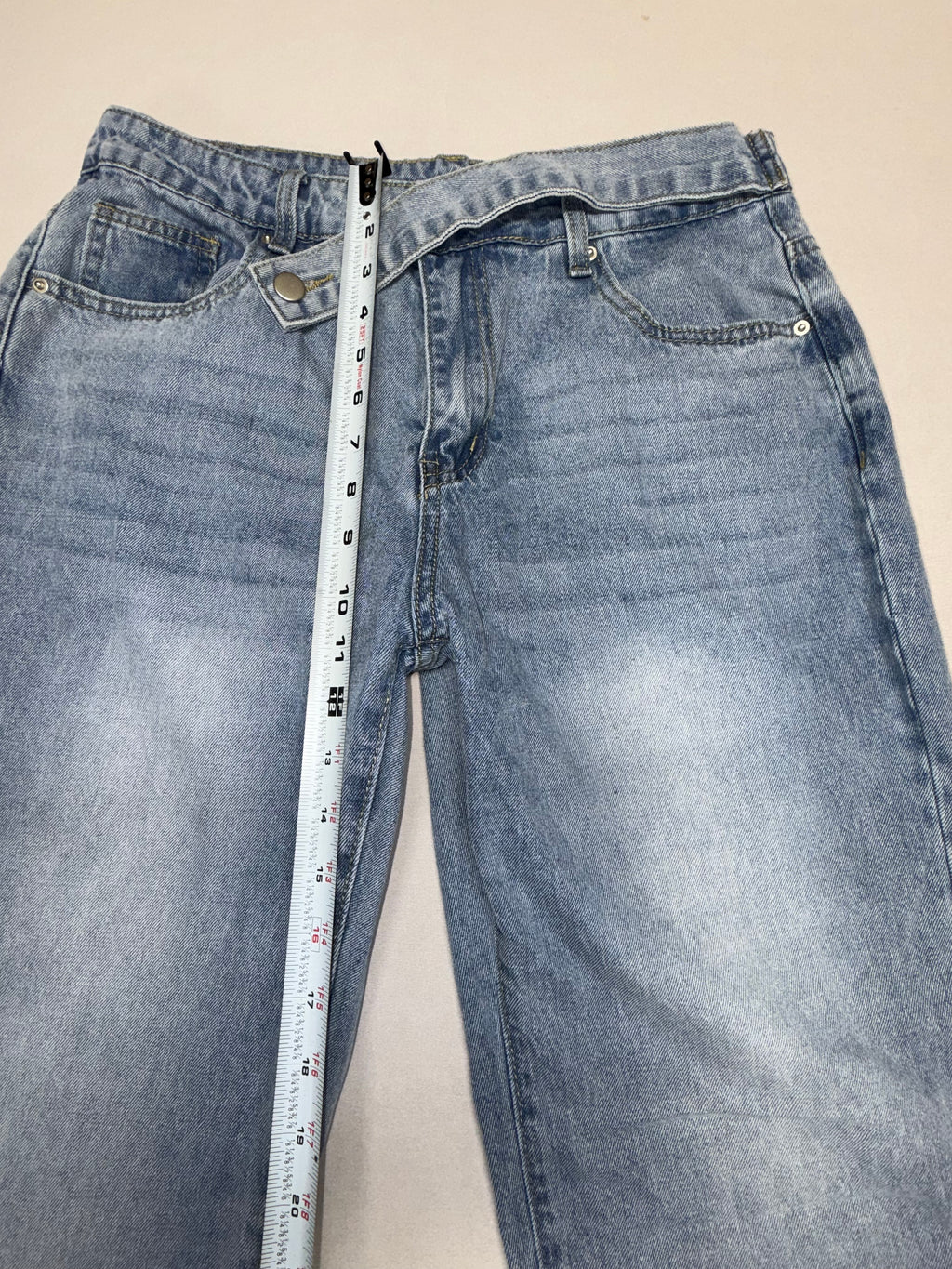 SHEIN Women's Size 30 Blue Denim Jeans Straight Leg High Waist Light Wash Casual Pants