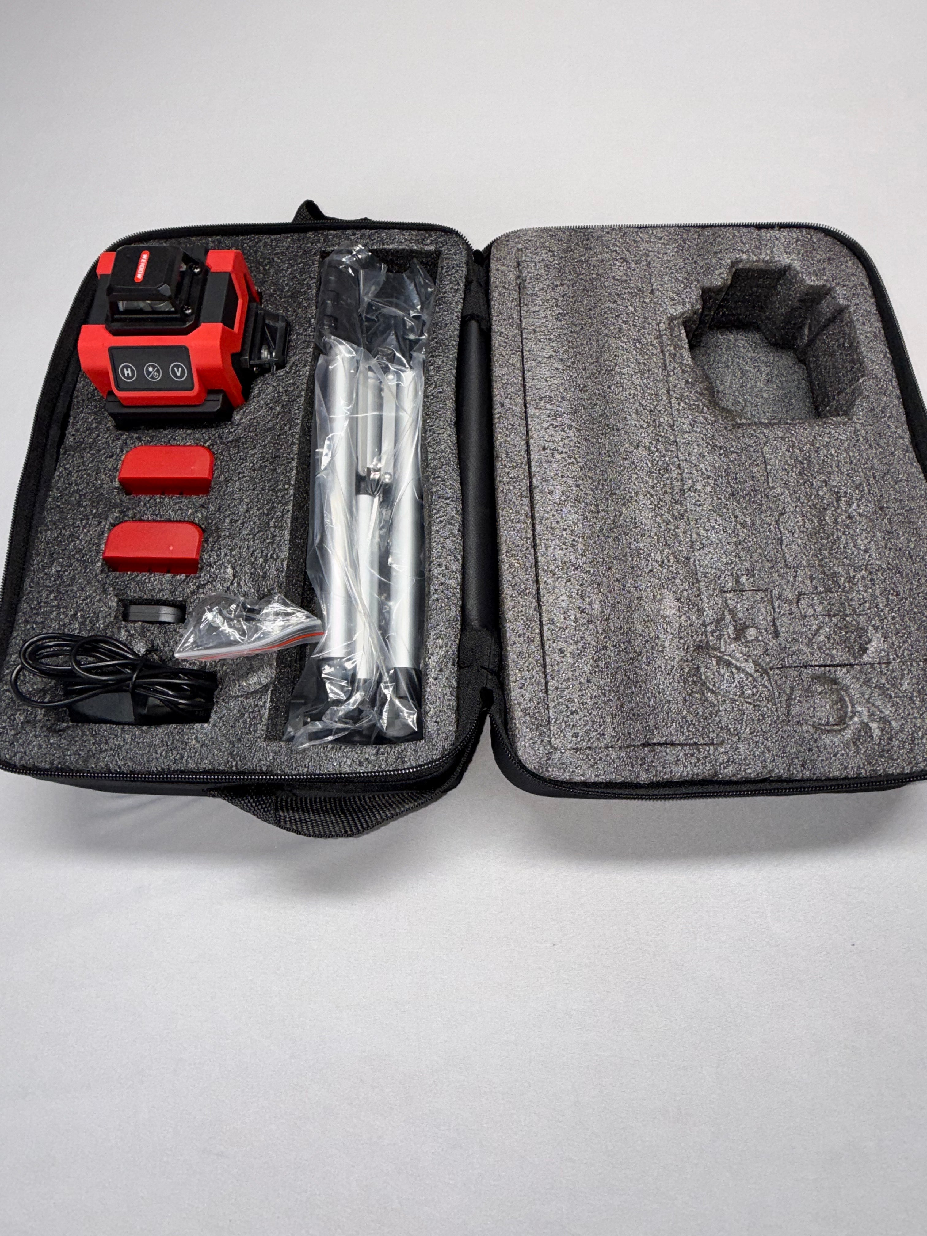 WEIDDOW Self Leveling Laser Level Kit w/ 2 Batteries Tripod Case New
